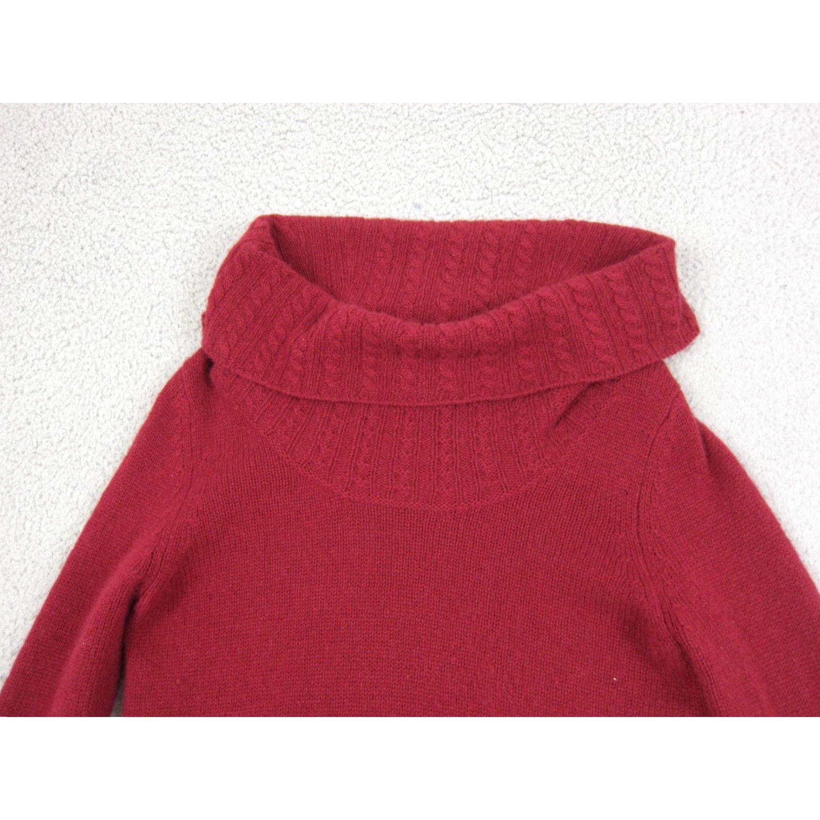 Vintage McDuff Sweater Womens Small Red 100% Cashmere Cowl Neck Pullover Knit Ladies Shirt Size S / US 4 / IT 40 - 2 Thumbnail