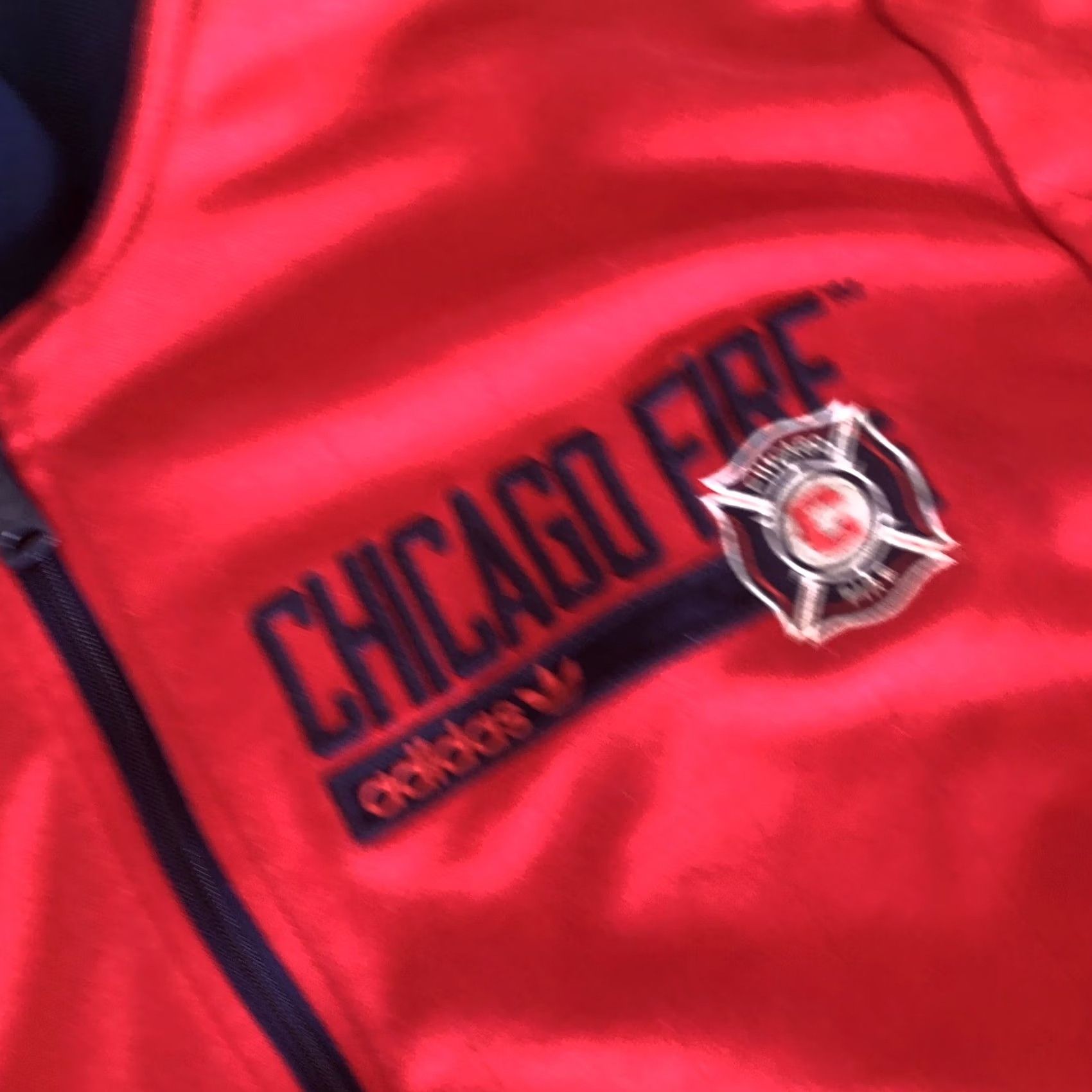 Adidas Adidas Chicago Fire Tracker Jacket XL Red Windbreaker Mens Size US XL / EU 56 / 4 - 2 Thumbnail