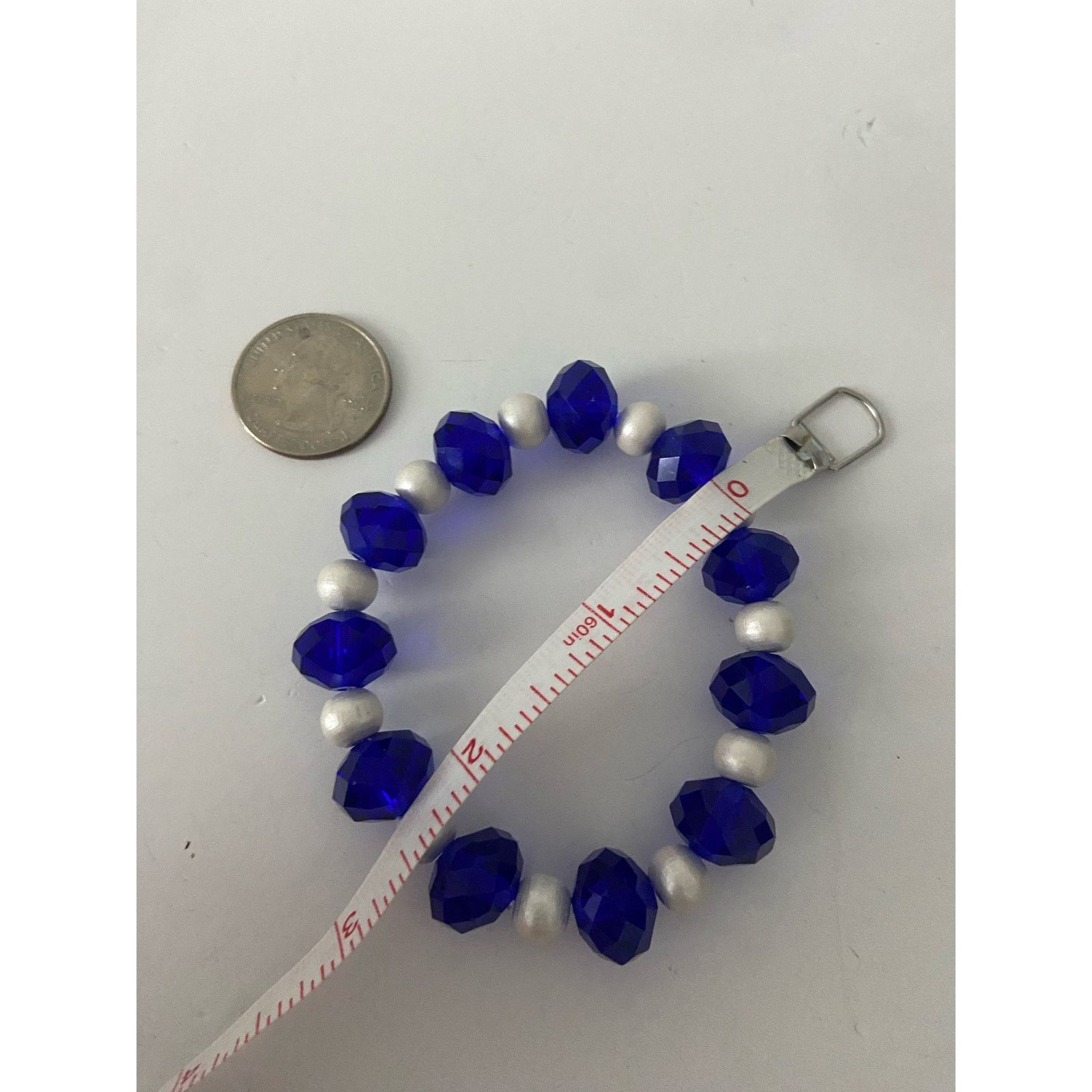 Handmade blue glass bead bracelet Size ONE SIZE - 3 Thumbnail