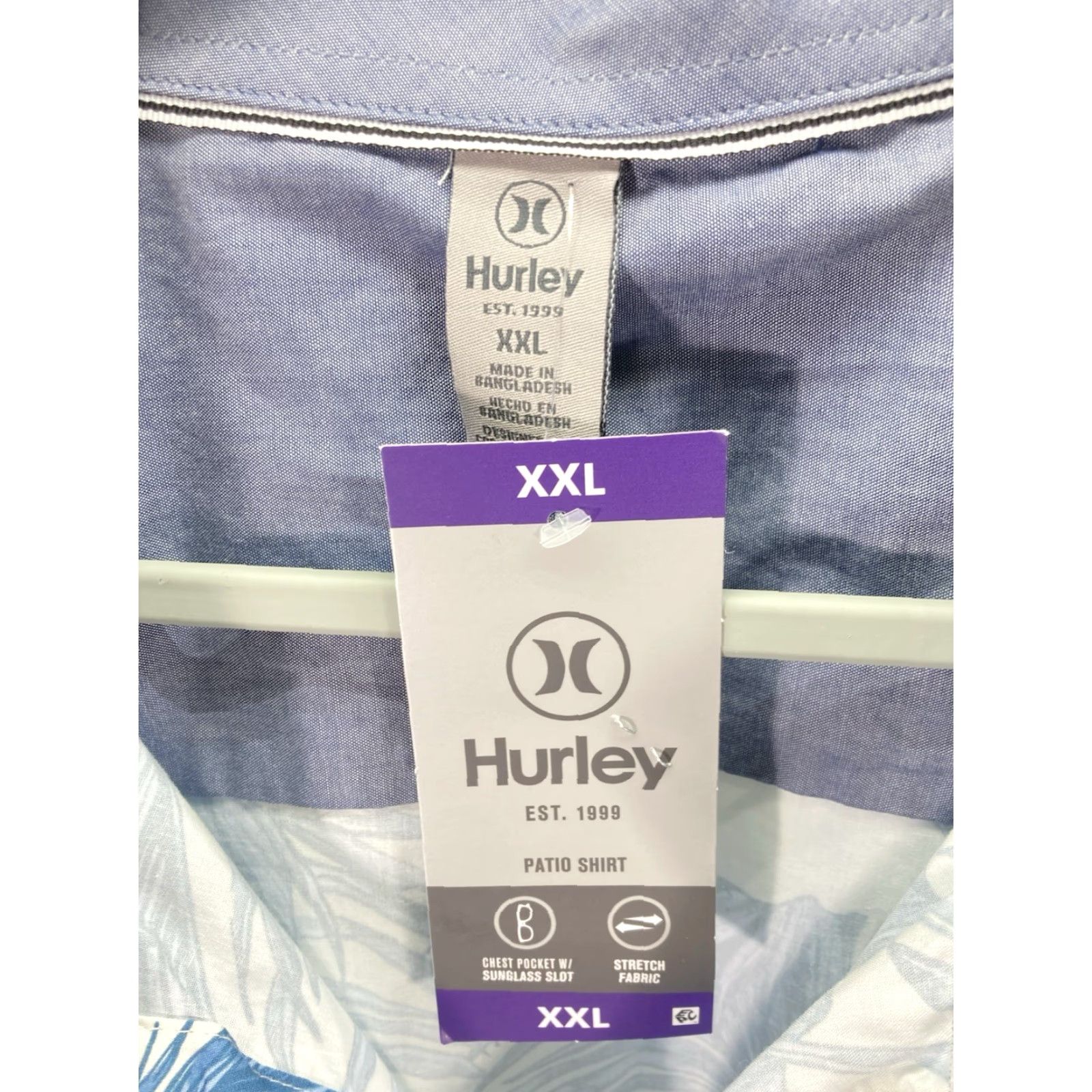 Hurley Hurley Patio Cabana Shirt Men 2XL Blue AOP Floral Button Short Sleeve Casual NWT Size US XXL / EU 58 / 5 - 4 Thumbnail