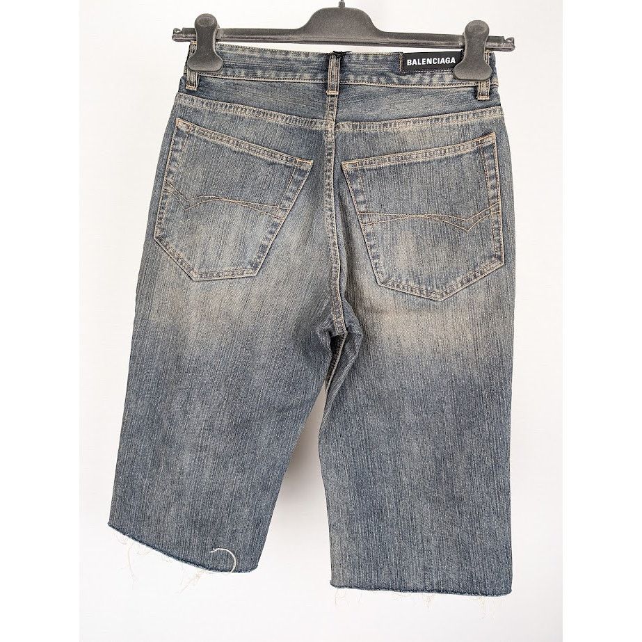 Balenciaga o1rshd1 (Fits XS) Denim Shorts in Light Blue Size US 30 / EU 46 - 9 Thumbnail