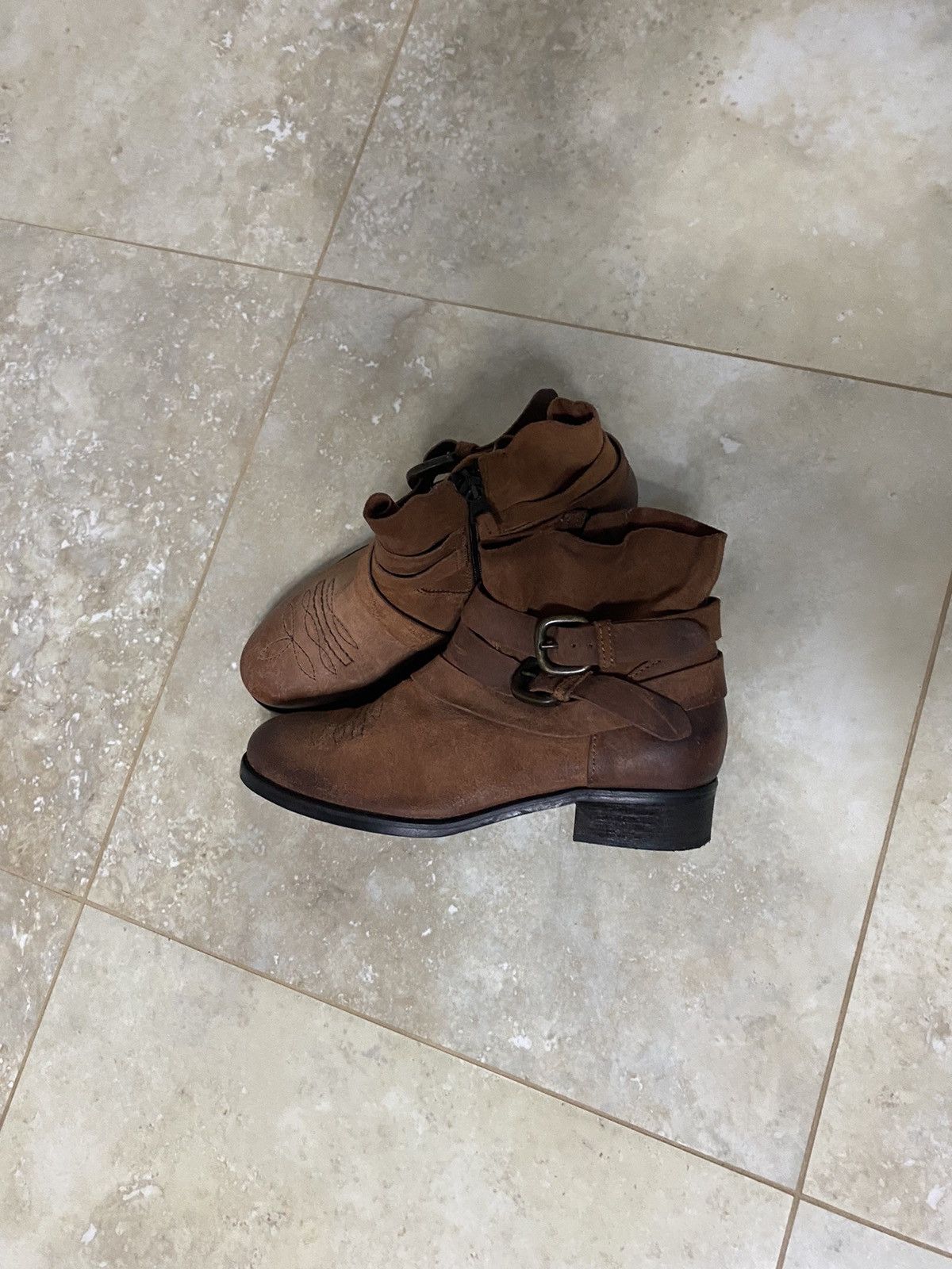 If Six Was Nine Vintage AS 98 Guidi Style High Leather Biker Boots Japanese Size US 6.5 / EU 39-40 - 4 Thumbnail