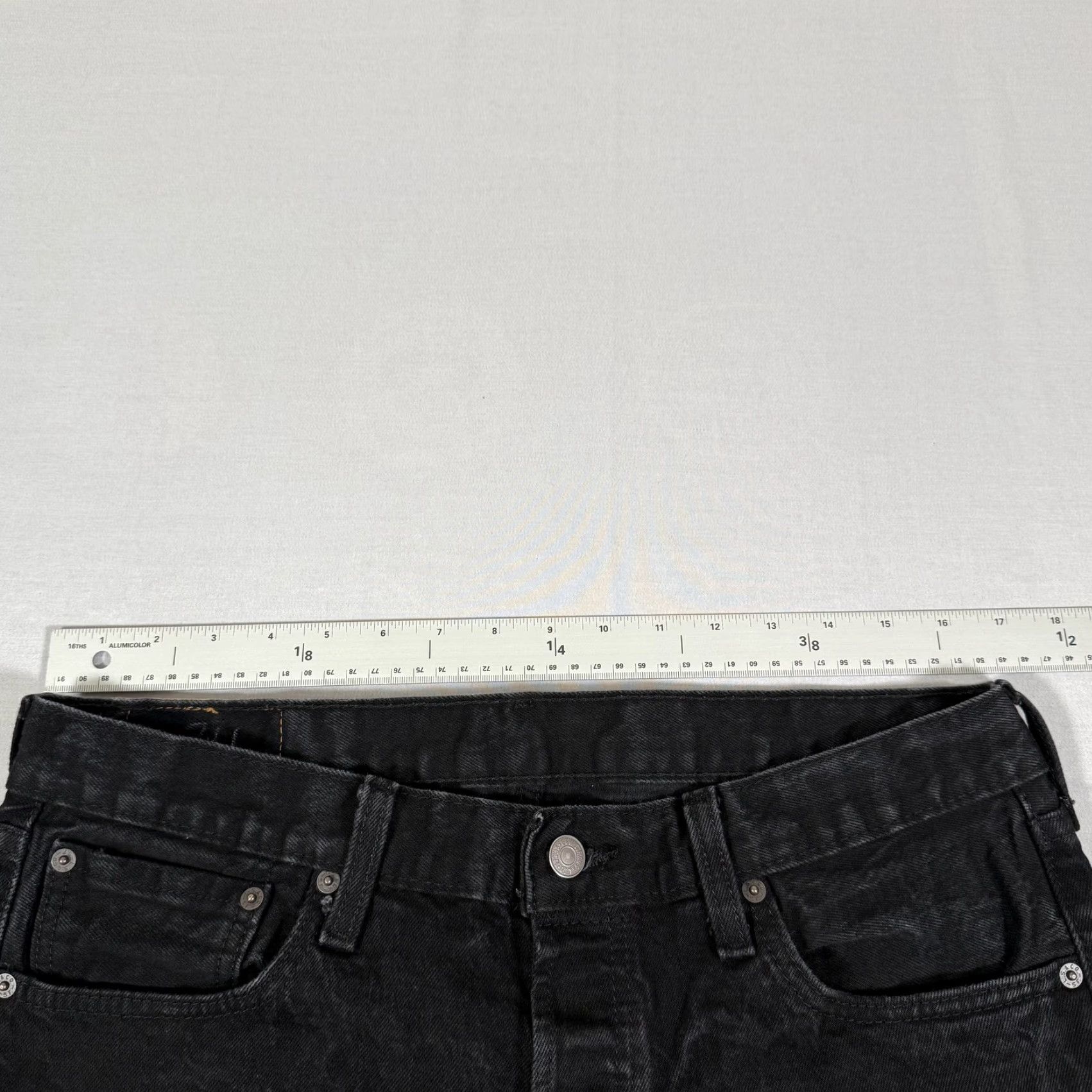 Levi's Levi's 501 Jeans Mens Regular Straight Stretch Denim Black 34x32 Cowboy Western Pocket 5-Pocket Button Fly Jeans Size US 34 / EU 50 - 7 Thumbnail
