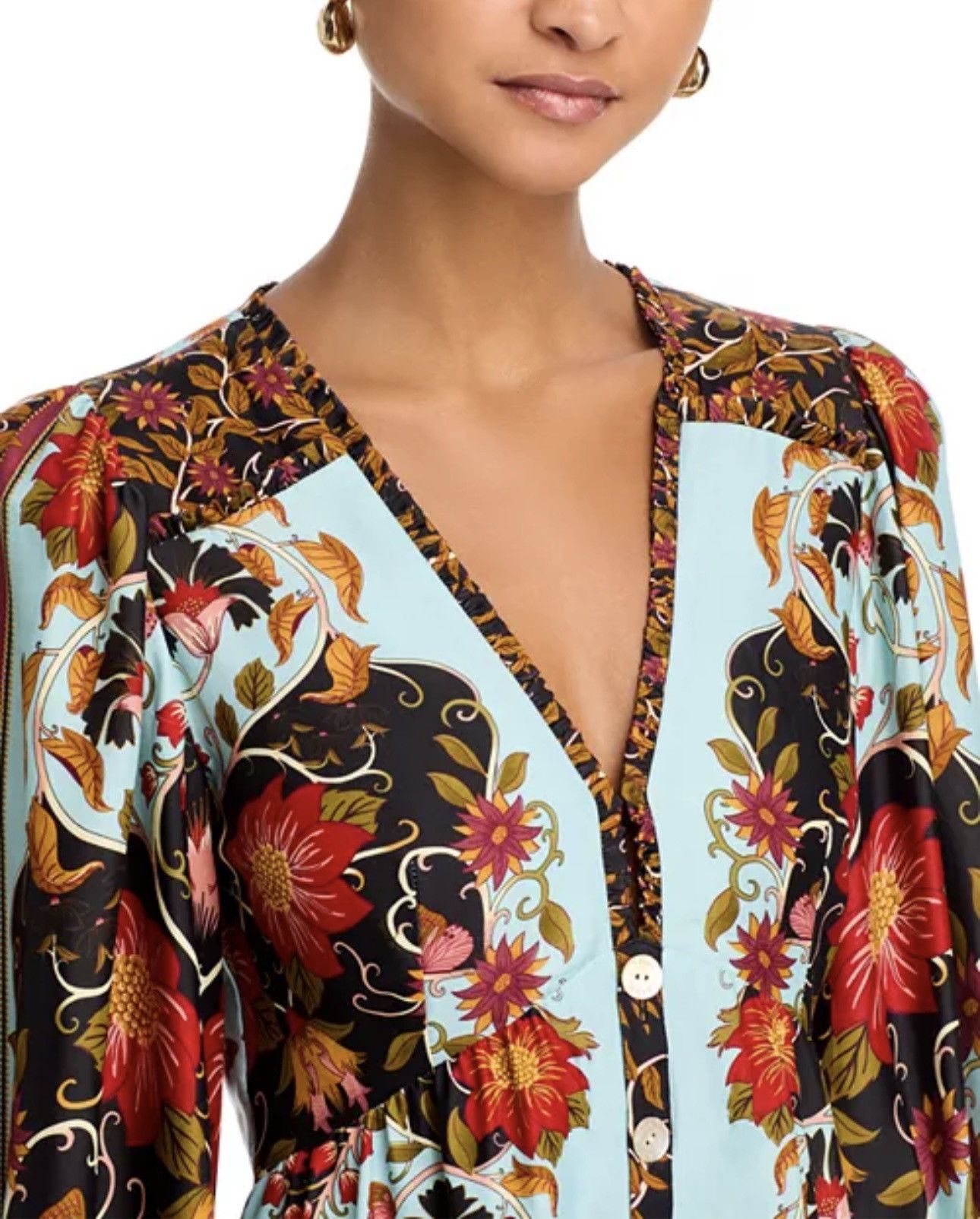 Farm Rio Farm Rio Flowing Beauty Mini Dress Size S / US 4 / IT 40 - 5 Thumbnail
