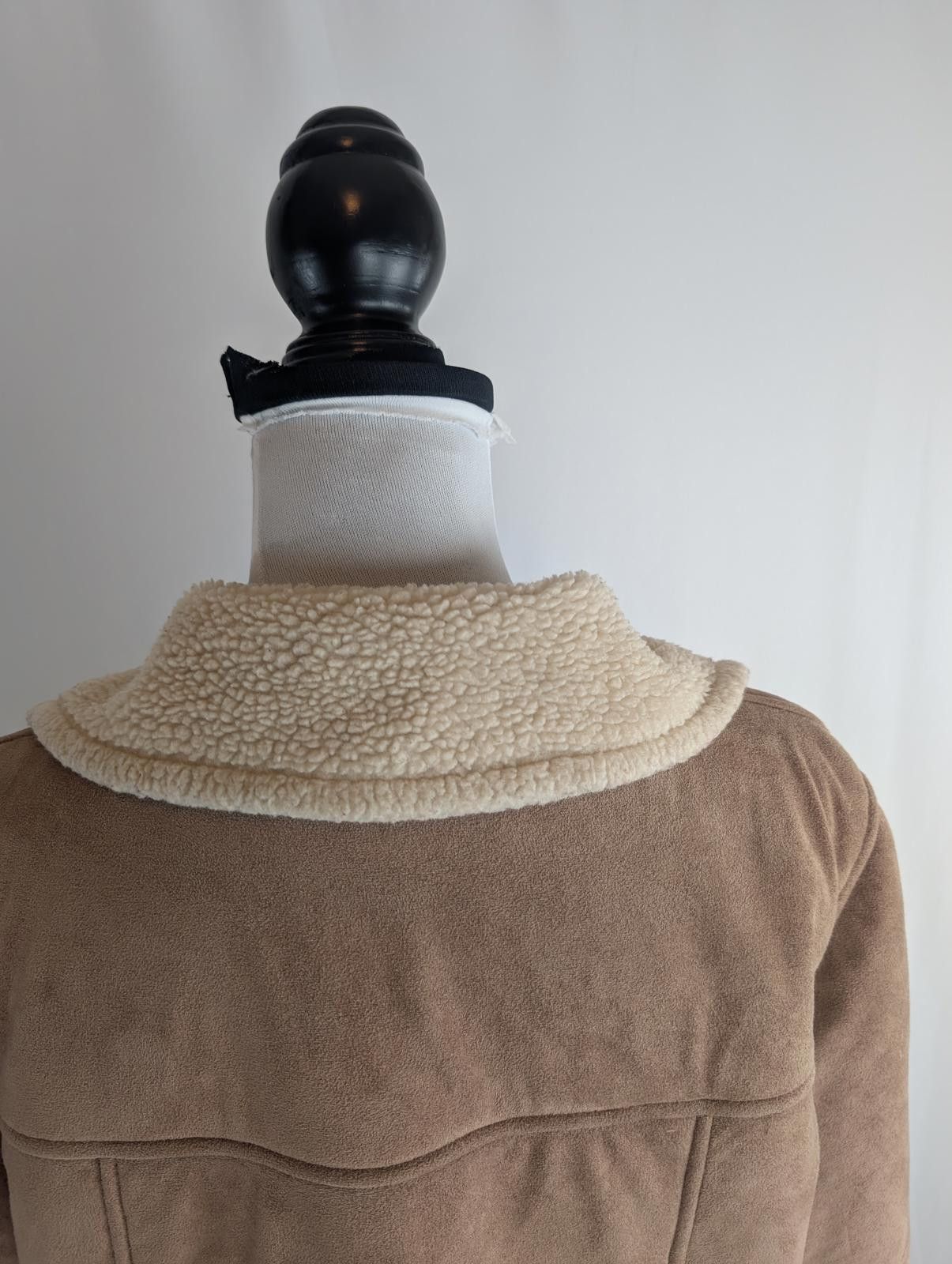 Ute Ploier VTG Utex Boho Retro 70's Ultra Suede Faux Fur Trim Coat Size S / US 4 / IT 40 - 8 Thumbnail