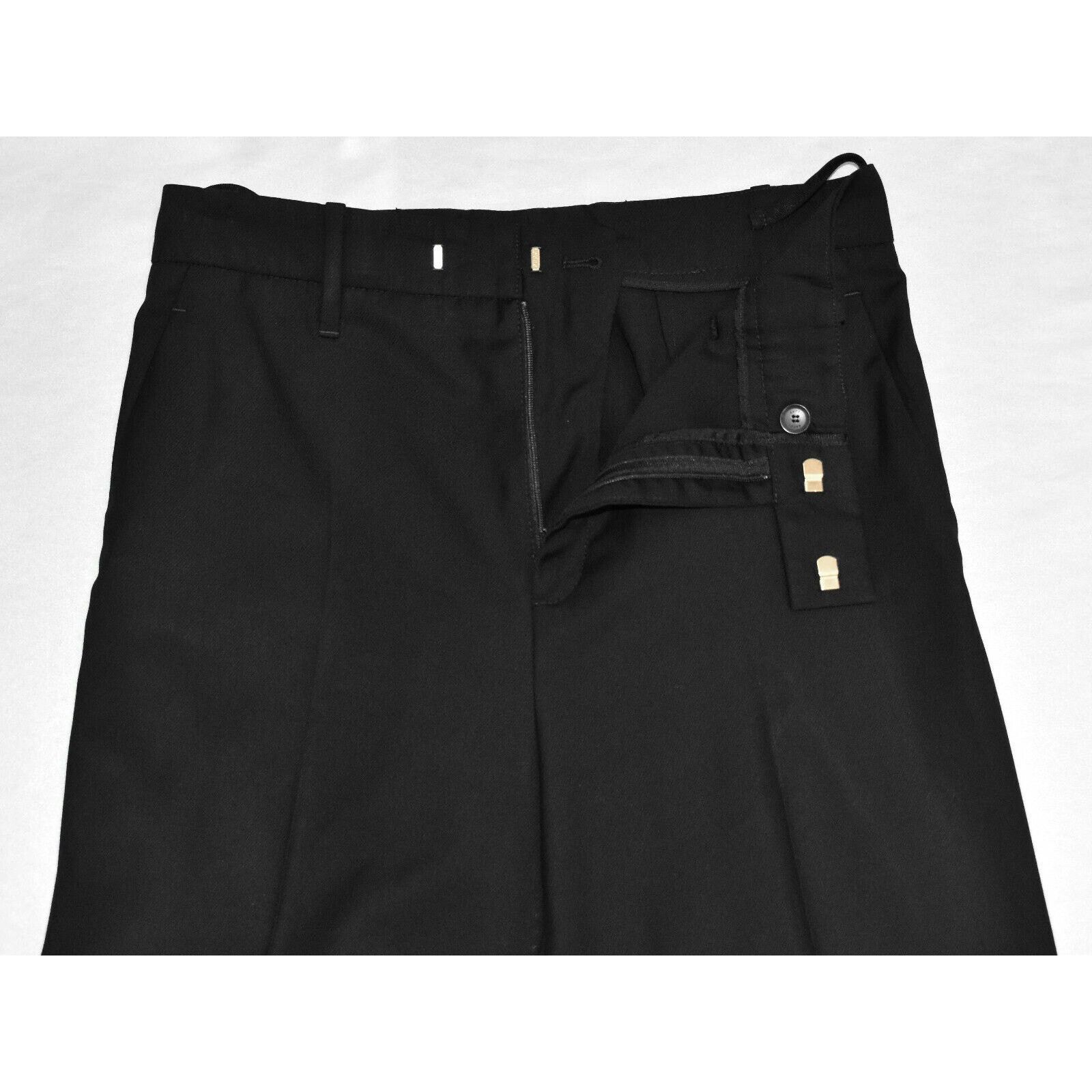 Gucci B2 GUCCI Black Wool Faux Slash Pocket Straight Pants Size 40 Size 27" / US 4 / IT 40 - 4 Thumbnail