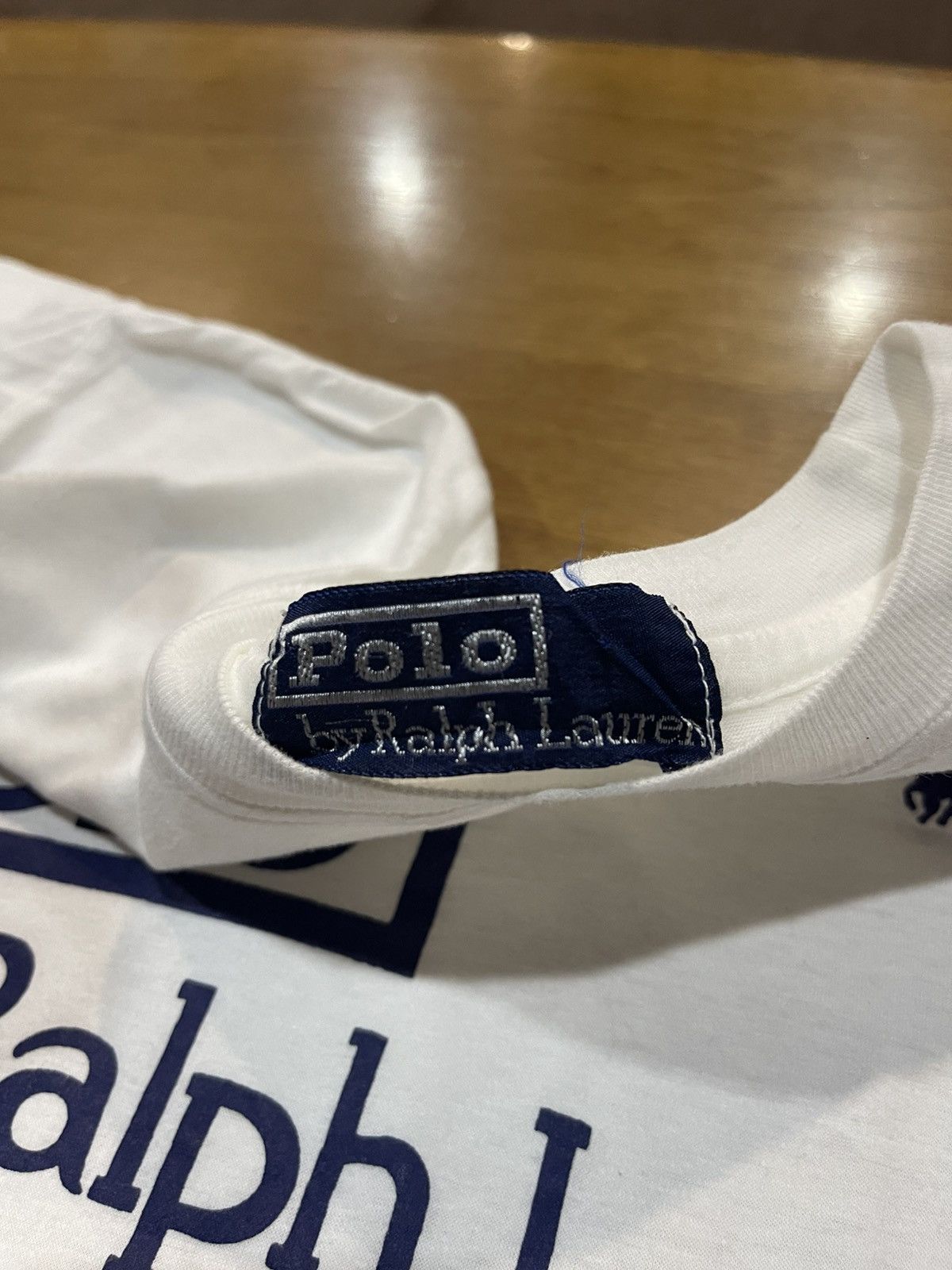 Polo Ralph Lauren Old Polo By Ralph Lauren Big Logo spell out T shirt Size US L / EU 52-54 / 3 - 4 Thumbnail