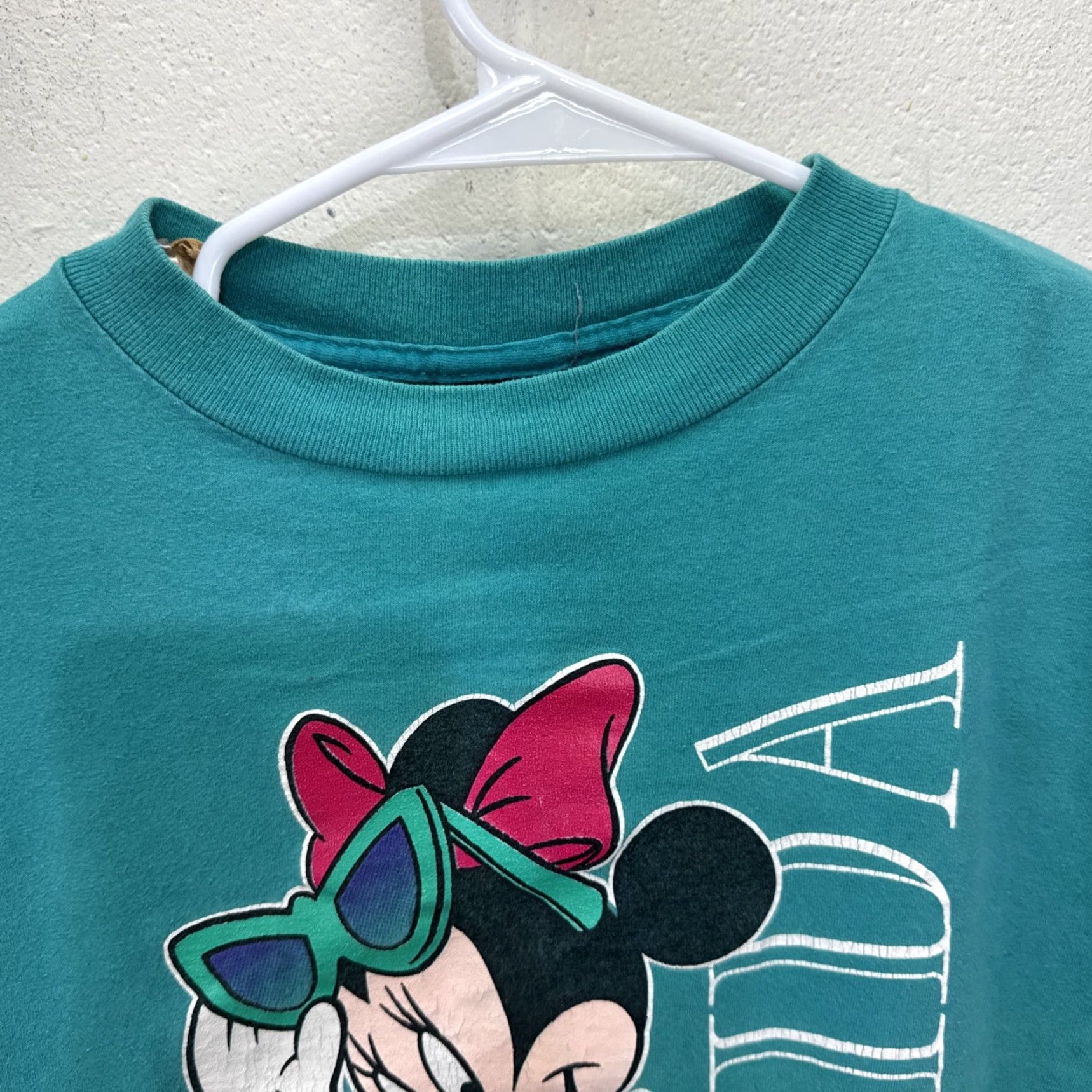 Mickey Unlimited VINTAGE Mickey Unlimited Disney Minnie Mouse Shirt L Adult Regular Blue Teal 90s Florida Cartoon Womens Men Size US L / EU 52-54 / 3 - 5 Thumbnail