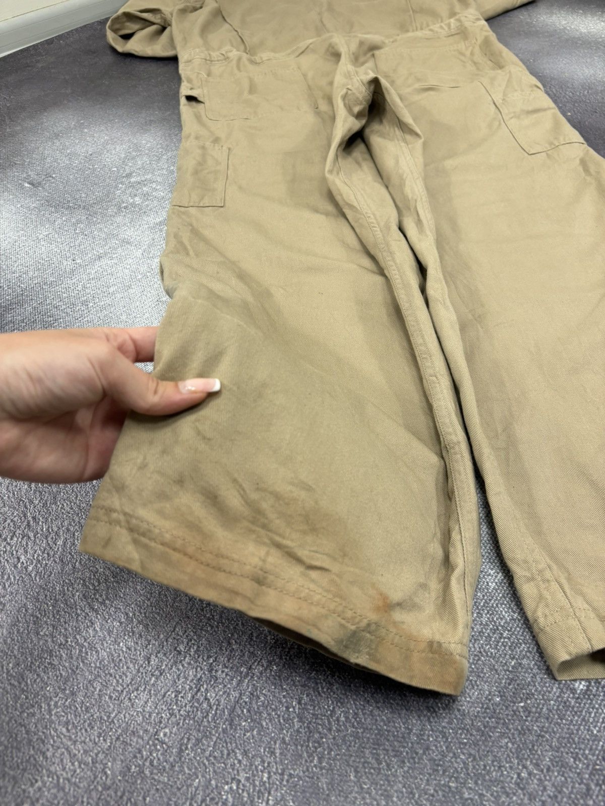 Carhartt Vintage Carhartt Flame Resistant Utility Work Beige Coverall Size US L / EU 52-54 / 3 - 23 Thumbnail