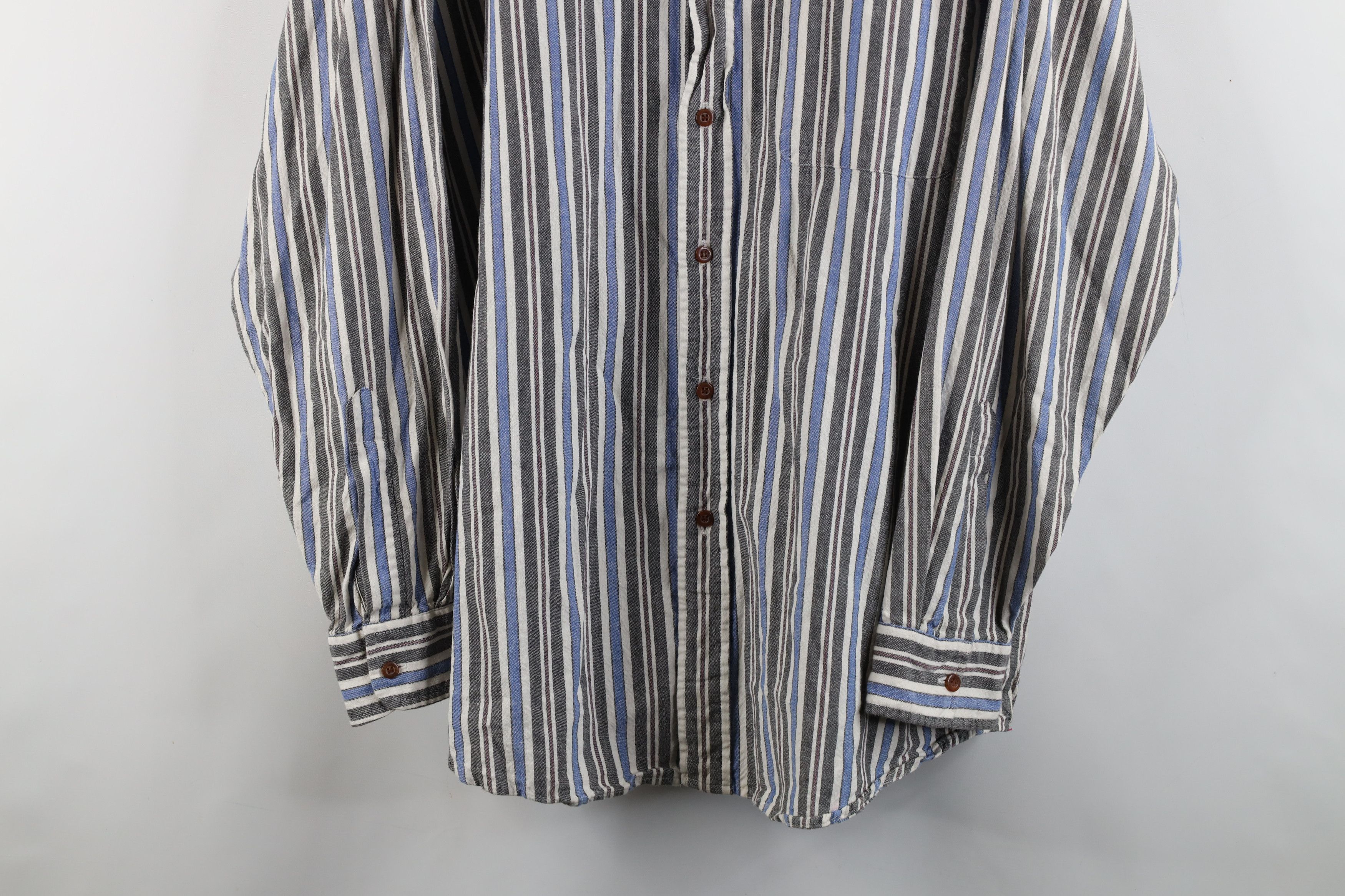 Vintage Vintage 90s Streetwear Striped Collared Button Down Shirt Size US XL / EU 56 / 4 - 3 Thumbnail