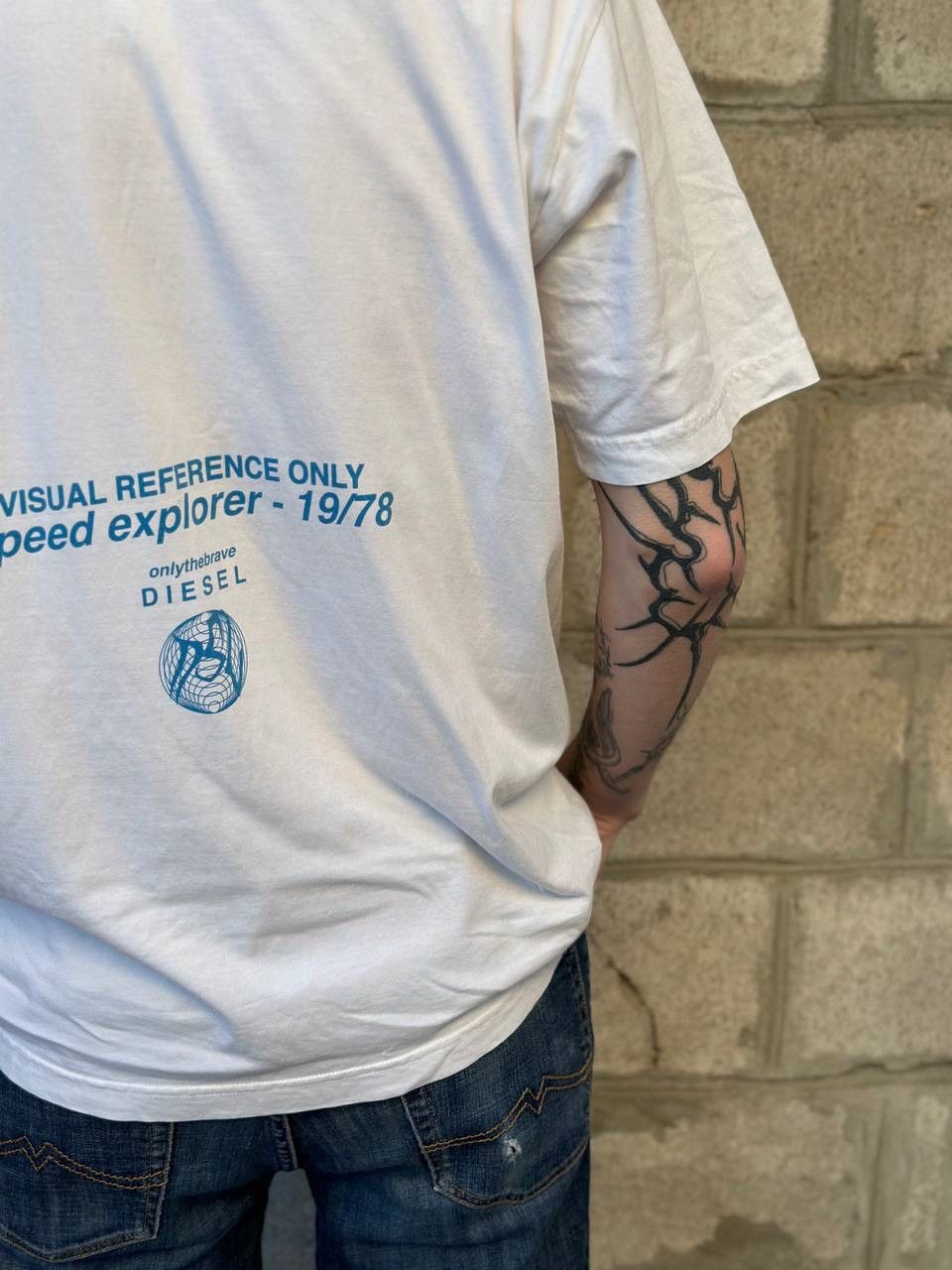 Diesel Diesel Vintage T-shirt Speed Explorer Graphic Print White Size US XL / EU 56 / 4 - 6 Thumbnail