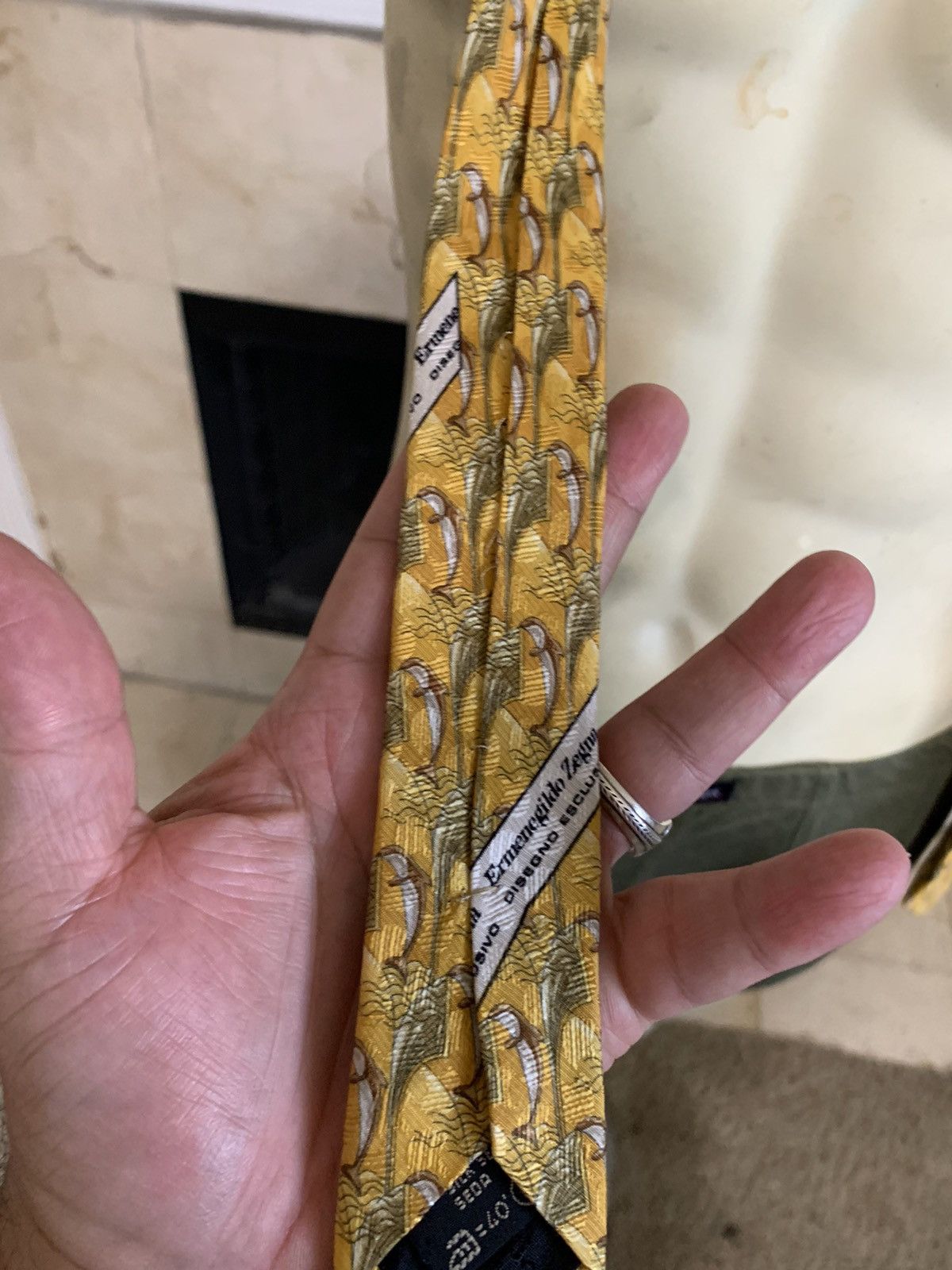 Ermenegildo Zegna Dolphins Silk Wide tie Size ONE SIZE - 5 Thumbnail