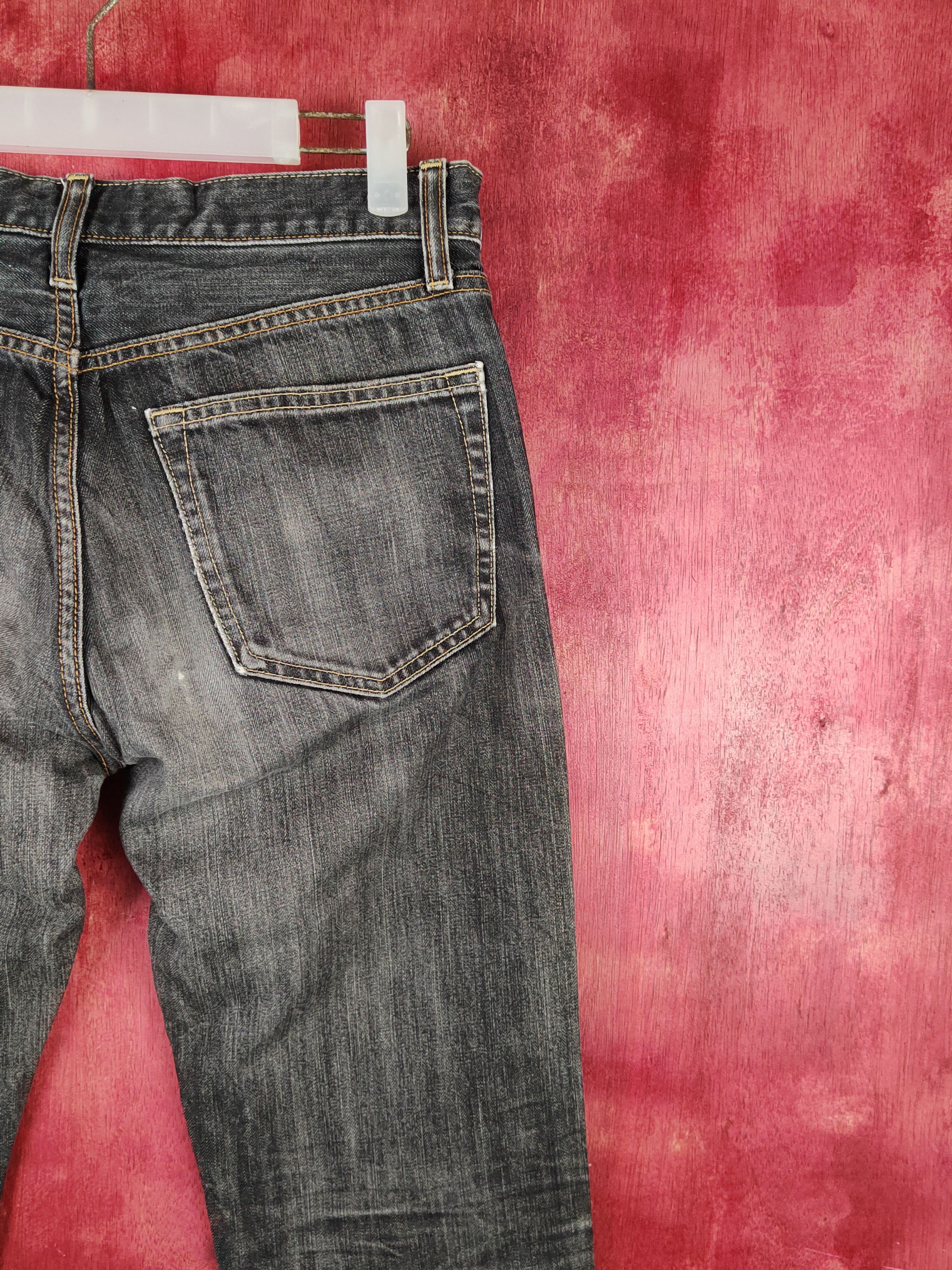 Japanese Brand Uniqlo Black Faded distressed ripped jeans Denim #S1604 Size US 30 / EU 46 - 11 Thumbnail