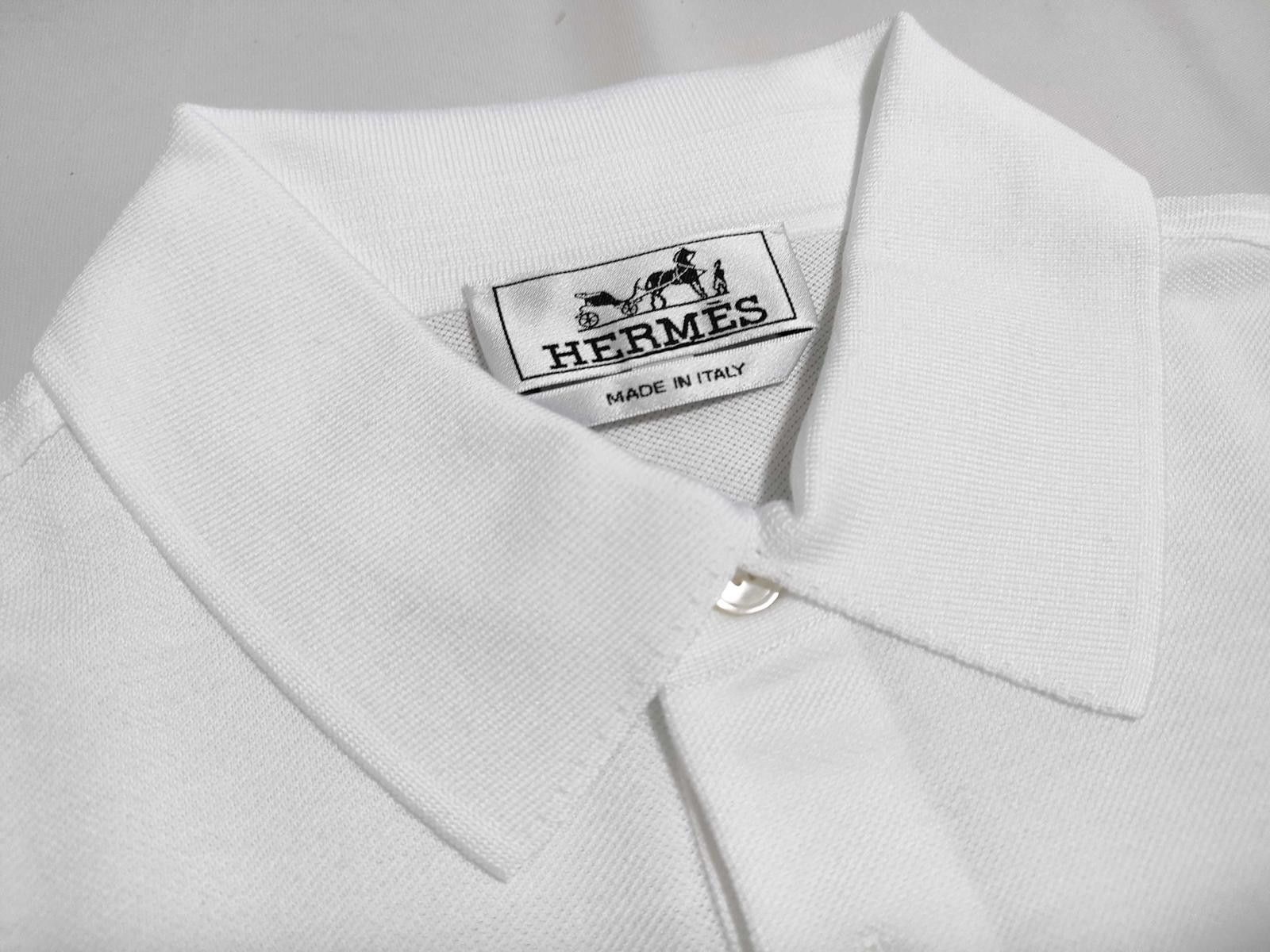 Hermes Hermes White Polo Shirt Size US M / EU 48-50 / 2 - 3 Thumbnail