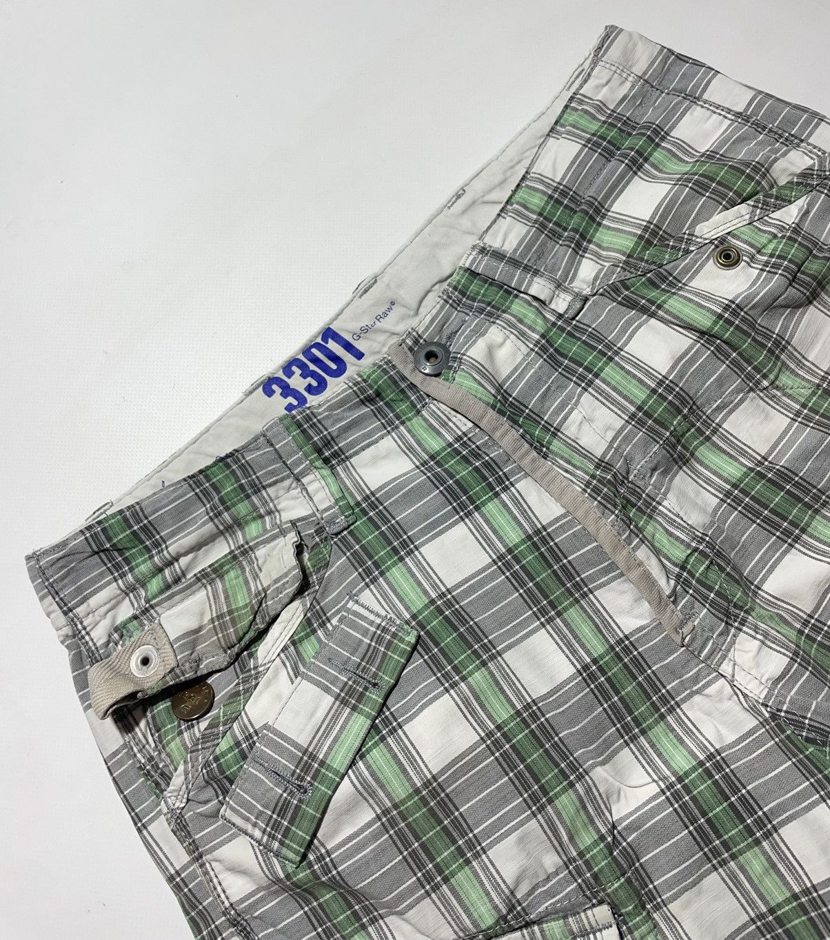 G-Star G Star Raw Plaid Cargo Shorts Size US 31 - 6 Thumbnail