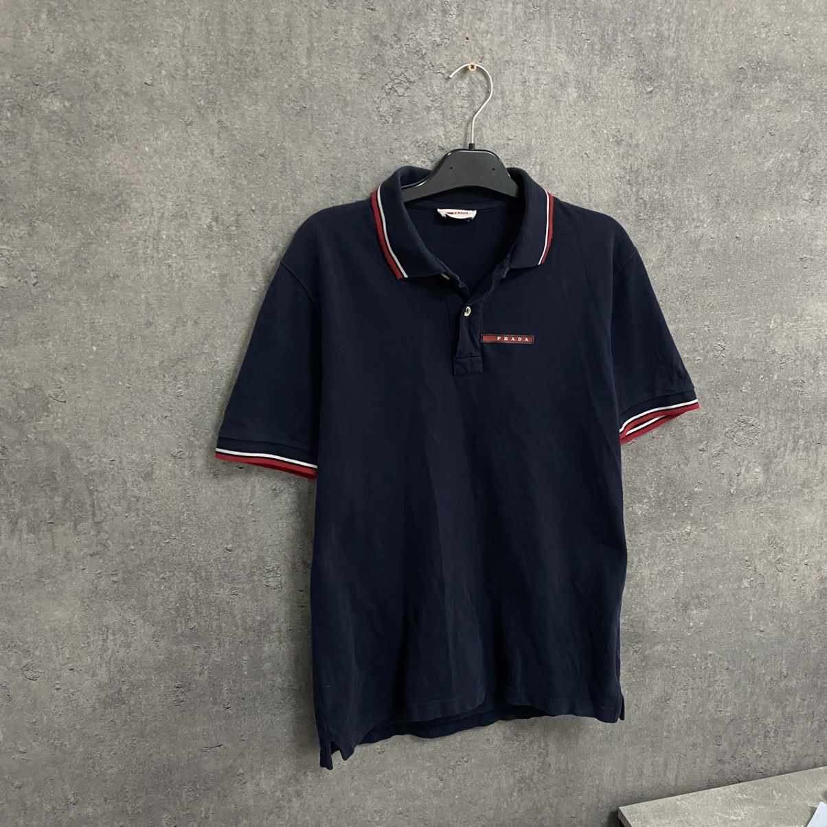 Prada Vintage Prada Polo T-Shirt Red Tab Logo Size US M / EU 48-50 / 2 - 2 Thumbnail