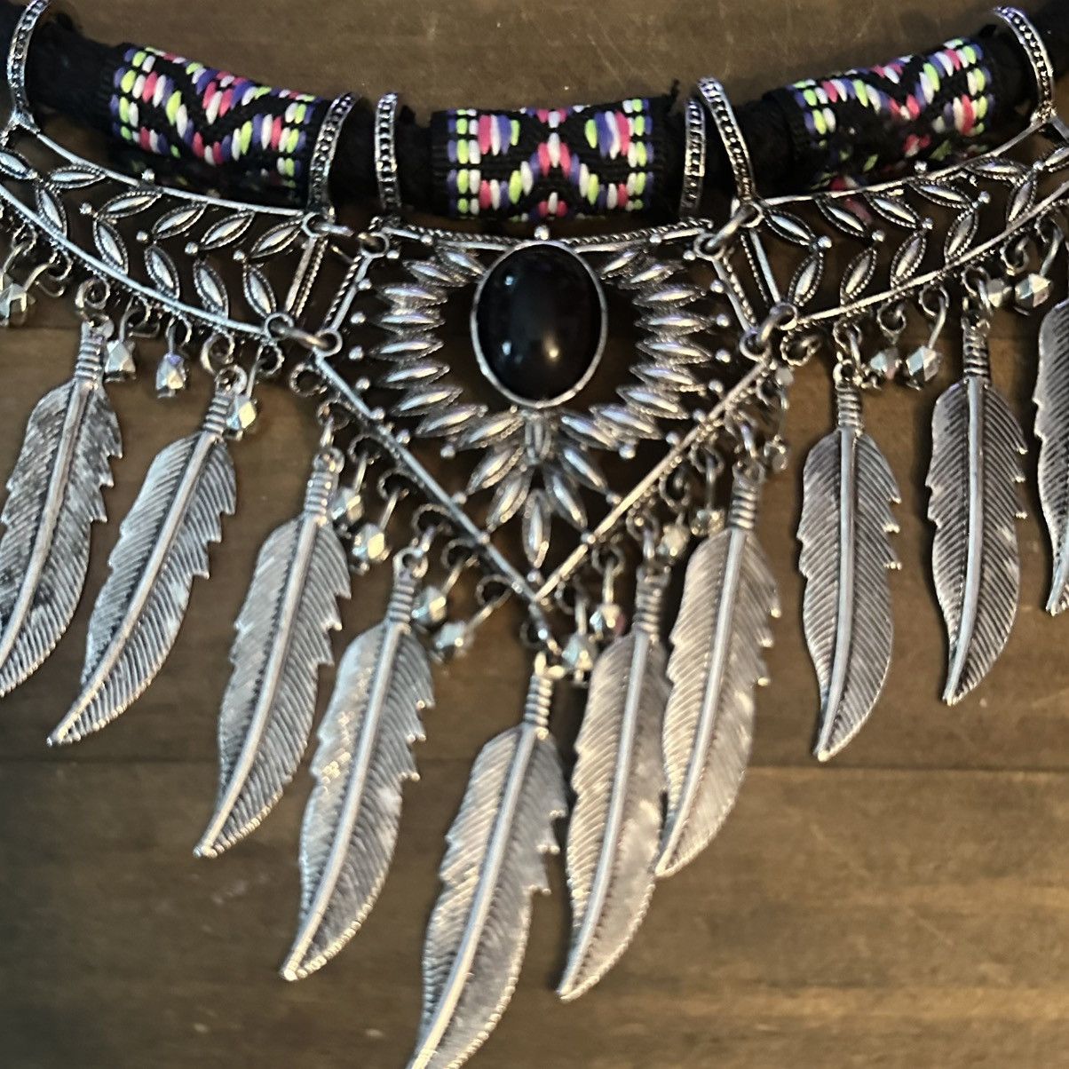 Other Bohemian Tribal feather dangles statement necklace Size ONE SIZE - 3 Thumbnail