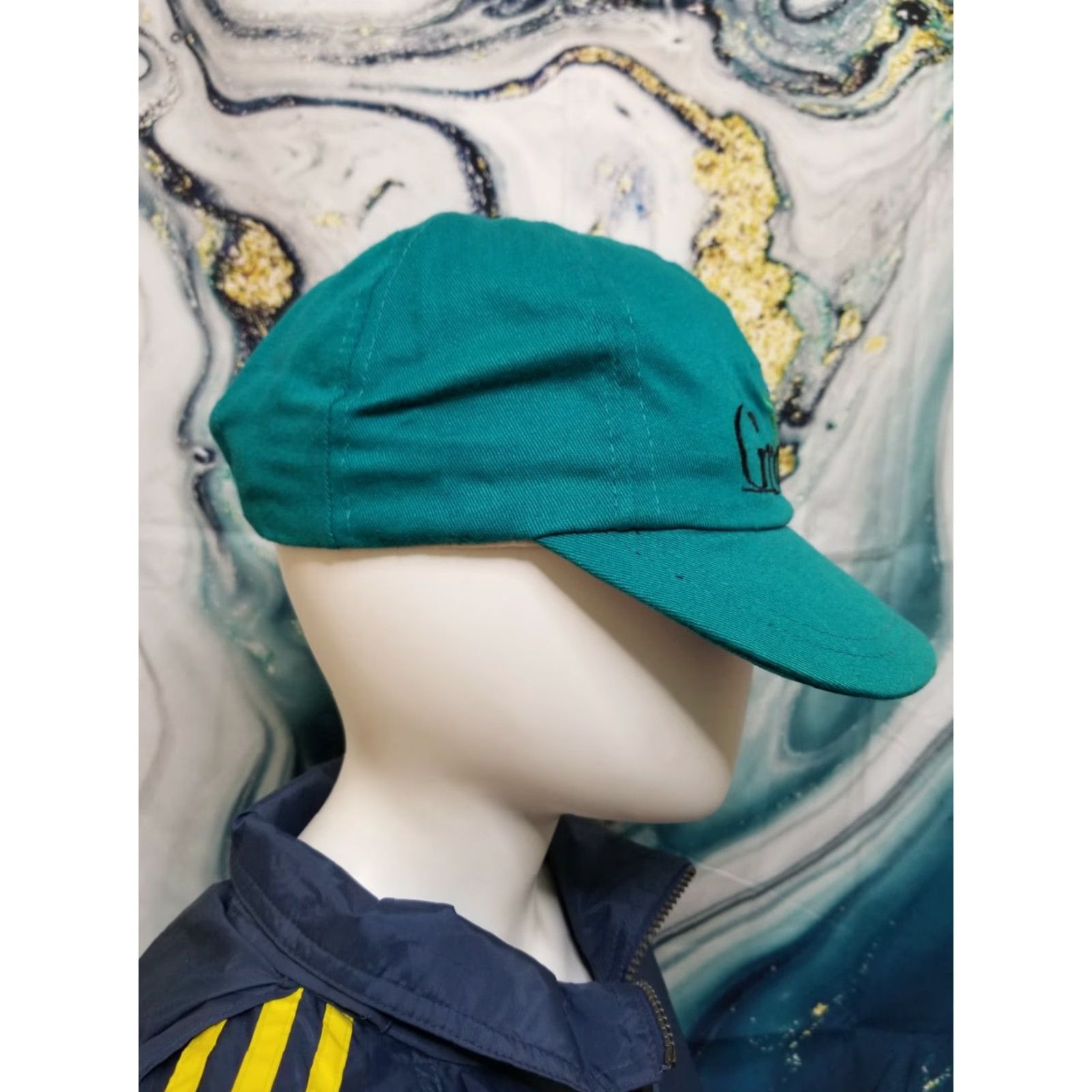 Vintage VINTAGE Merkley Baseball Cap Hat Men Adjustable Cotton Teal 90s Casual Size ONE SIZE - 4 Thumbnail