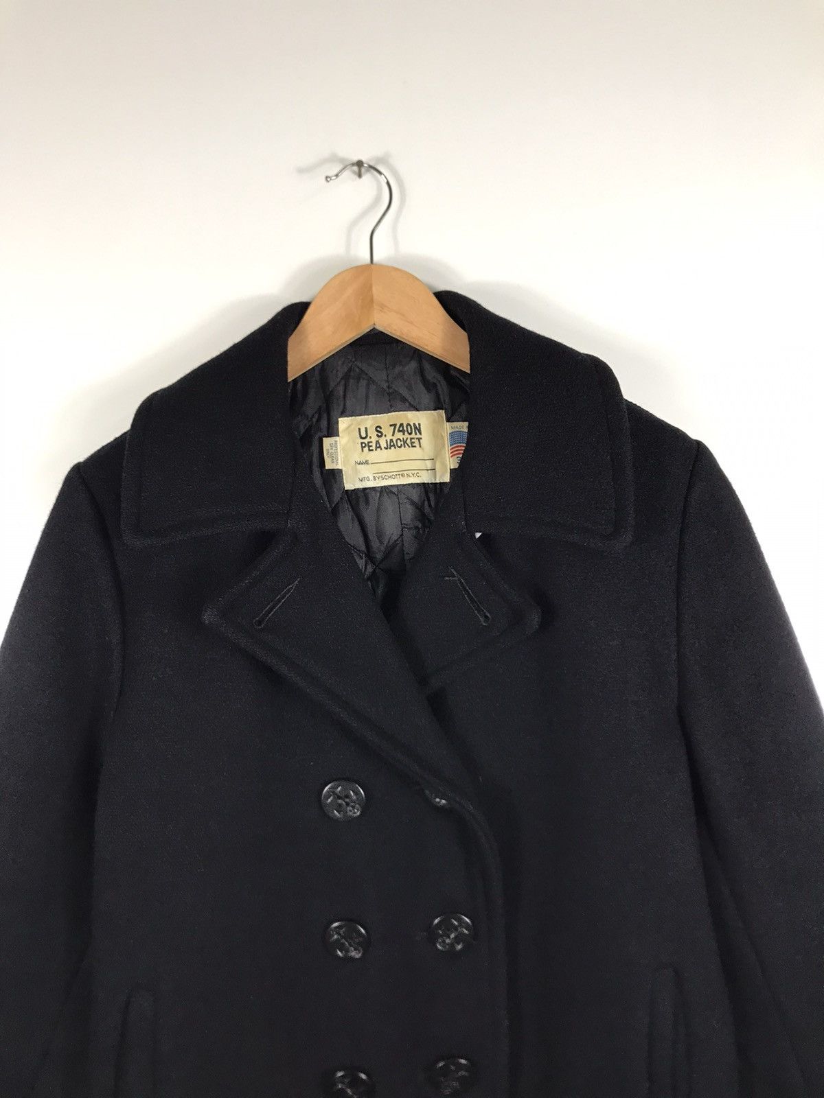 Schott × Vintage ⚡️Vintage Schott U.S 740N Wool Peacoat Jacket Size US M / EU 48-50 / 2 - 4 Thumbnail