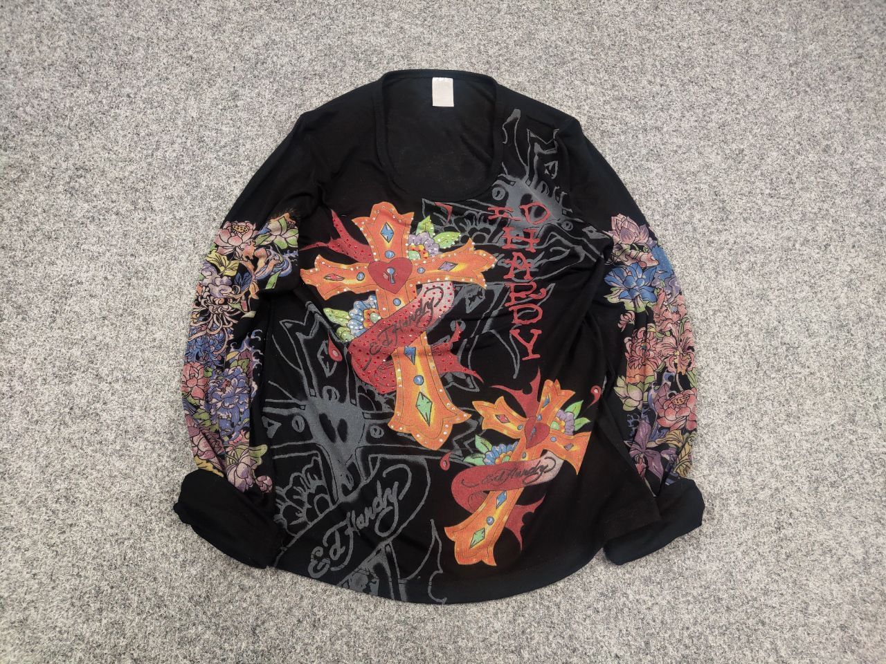 Ed Hardy Ed Hardy by Christian Audigier Vintage Y2K Light Long Sleeve Size M / US 6-8 / IT 42-44 - 2 Thumbnail