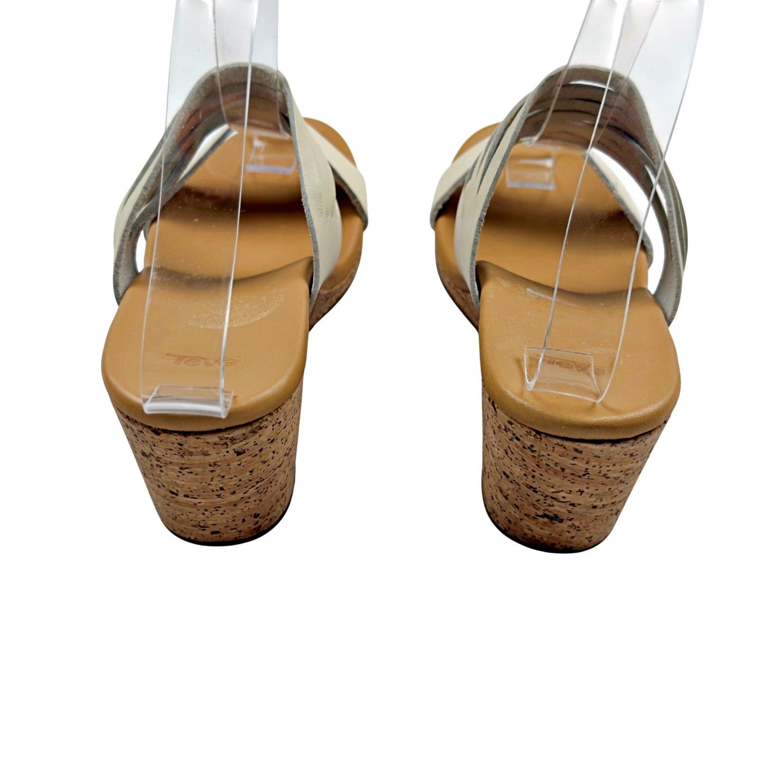 Teva Teva Arrabelle Leather Cork Wedge Strappy Sandal Beige Size US 8 / IT 38 - 2 Thumbnail