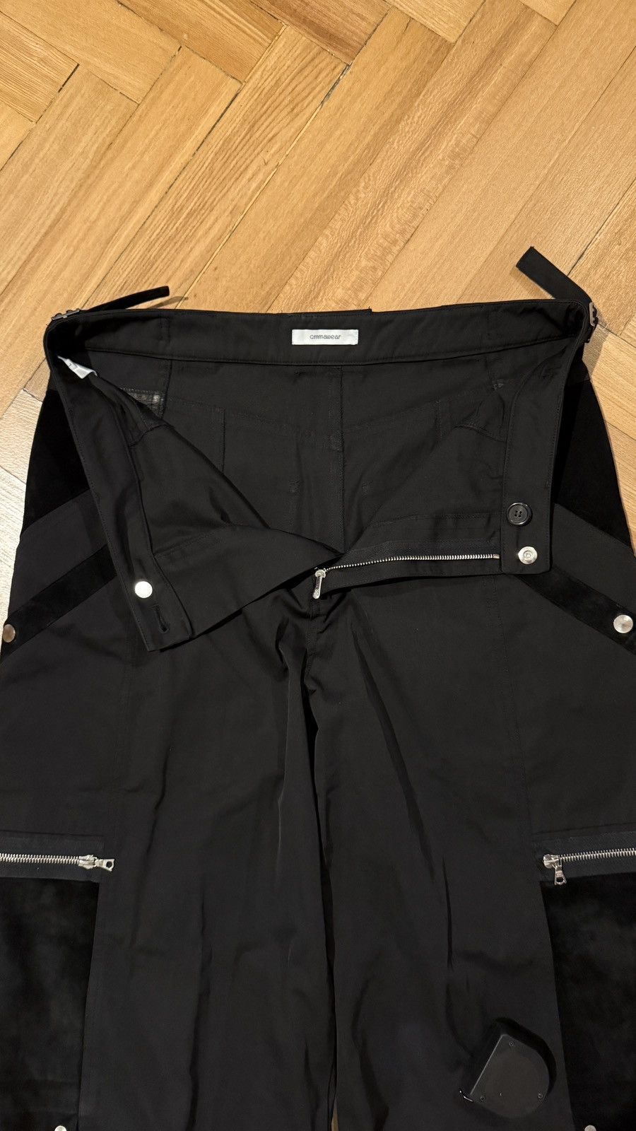 CMMAWEAR CMMAWEAR Black Snapped Hem Cargo Pants Size US 36 / EU 52 - 5 Thumbnail