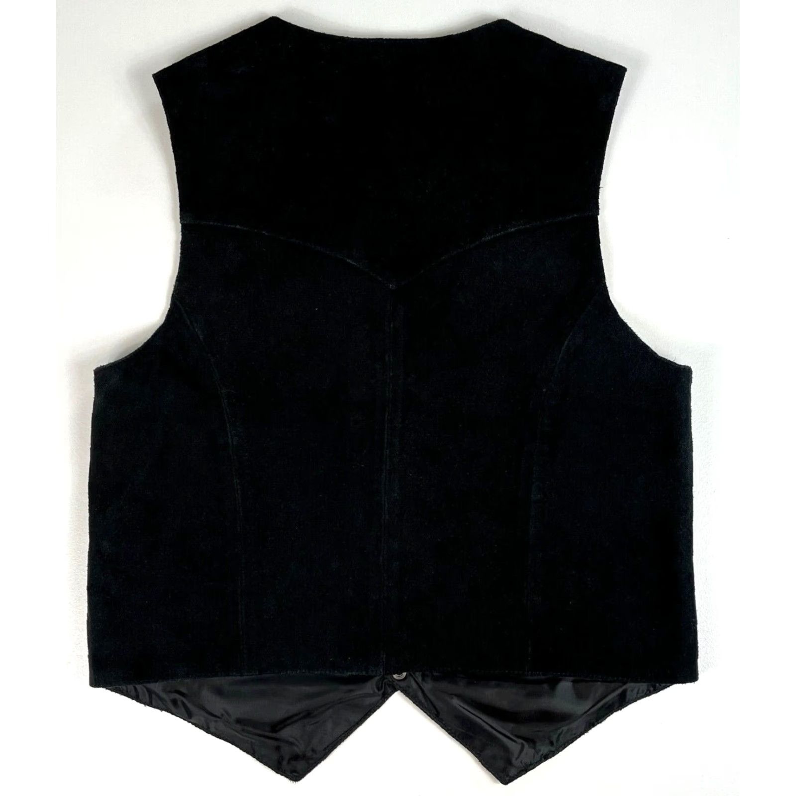 Scully Scully Men's Western Vest Shirt Jacket Suede Leather Snap Front Black M Size US M / EU 48-50 / 2 - 3 Thumbnail