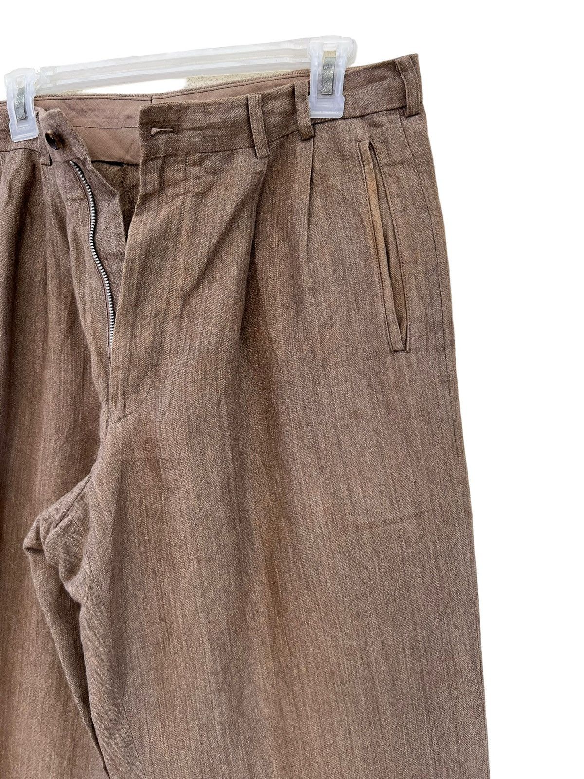 Other Vintage Papas Japan Sun Fade Light Brown Linen Loose Trouser Size US 32 / EU 48 - 11 Thumbnail