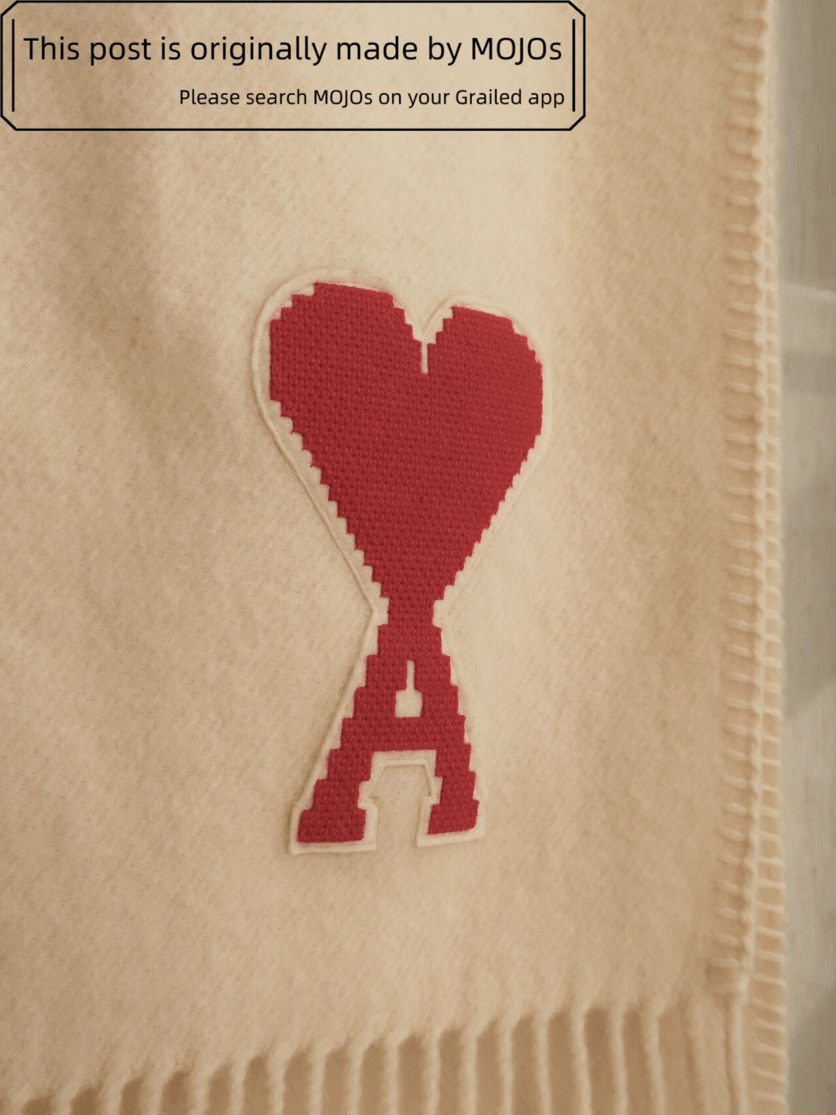 AMI AMI Paris Heart Logo Scarf mojos16021211 Size ONE SIZE - 5 Thumbnail