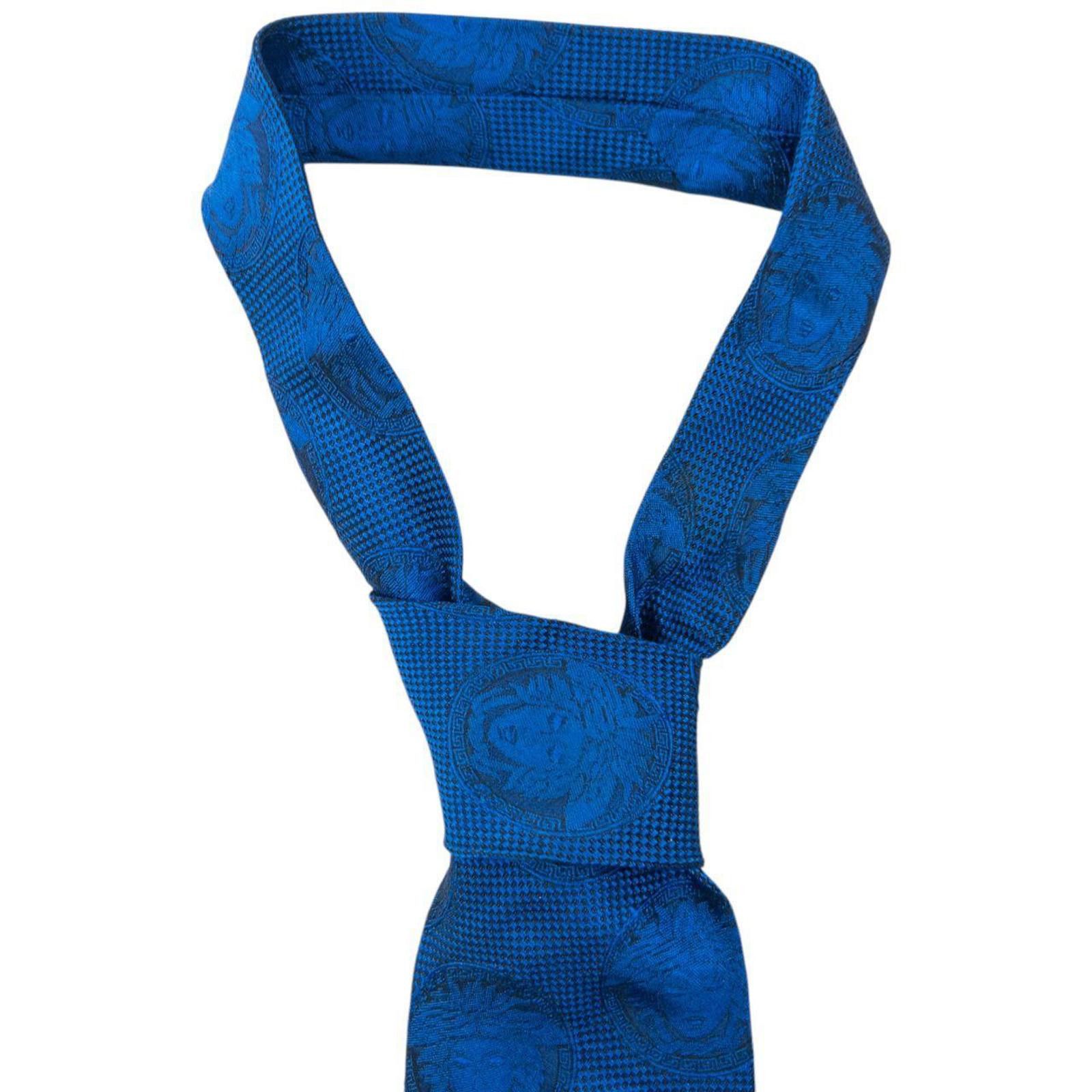 Versace Vintage 90s Gianni Versace Medusa Monogram Silk Tie Size ONE SIZE - 4 Thumbnail