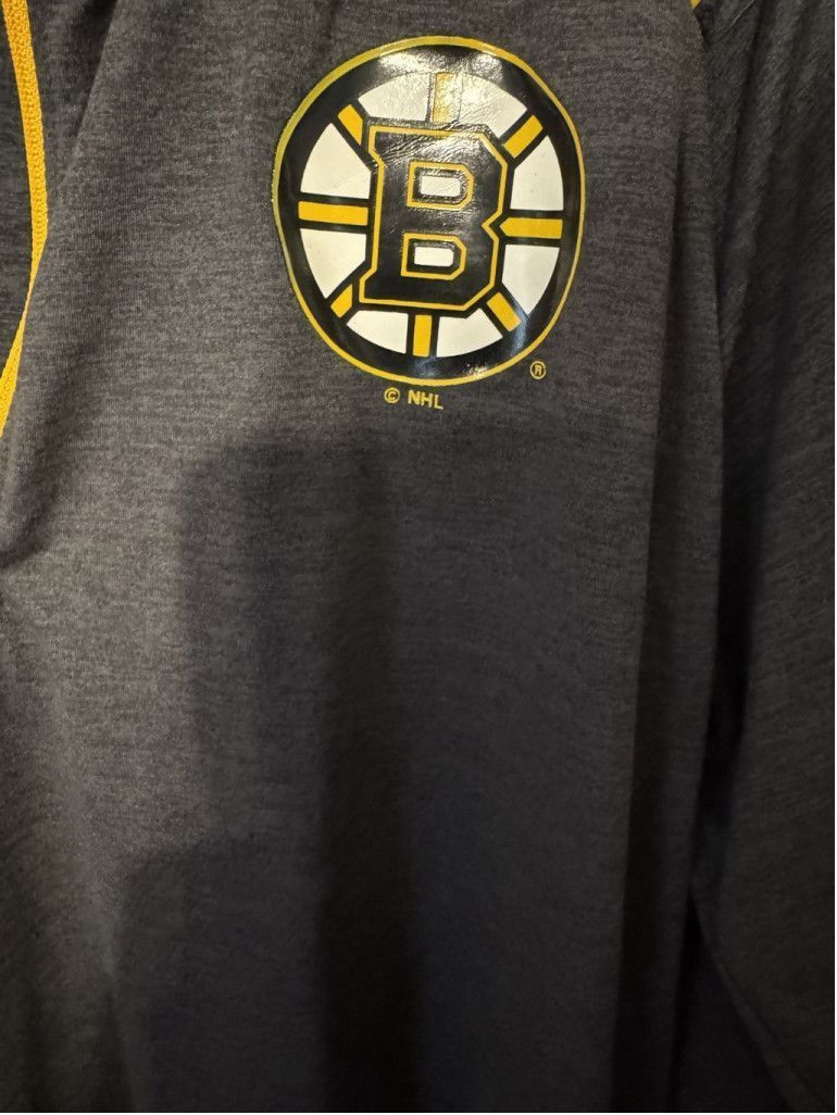 NHL Boston Bruins Long Sleeve 1/4 Zip Black Men's Sz L Size US L / EU 52-54 / 3 - 4 Thumbnail