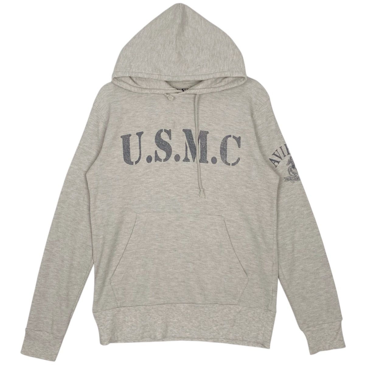 Other Vintage Avirex USMC Hoodie Sweater Big Logo Gray Size M Size US M / EU 48-50 / 2 - 1 Thumbnail