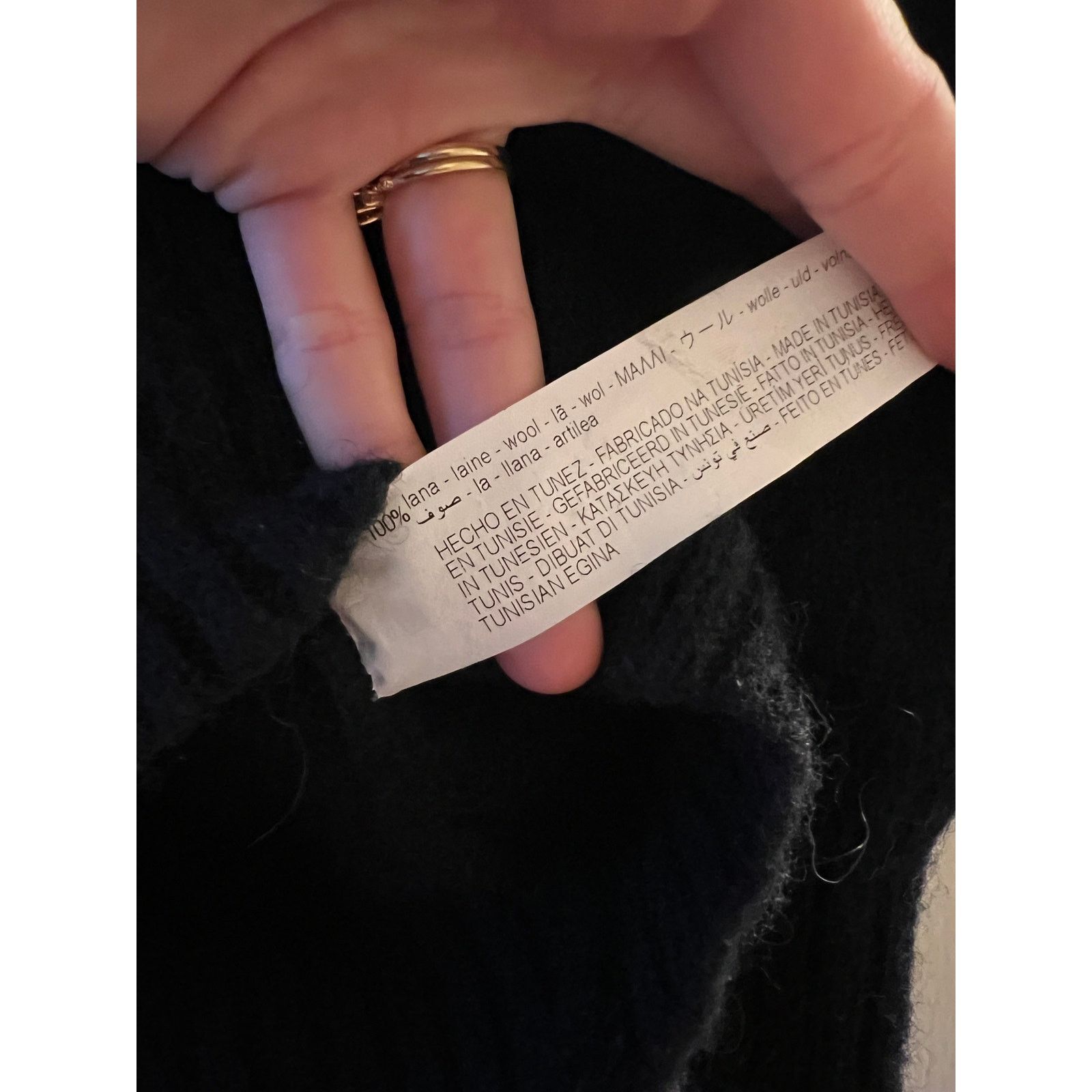 Zara Zara Black Wool Long Sleeve Sweater Sz L Size M / US 6-8 / IT 42-44 - 4 Thumbnail