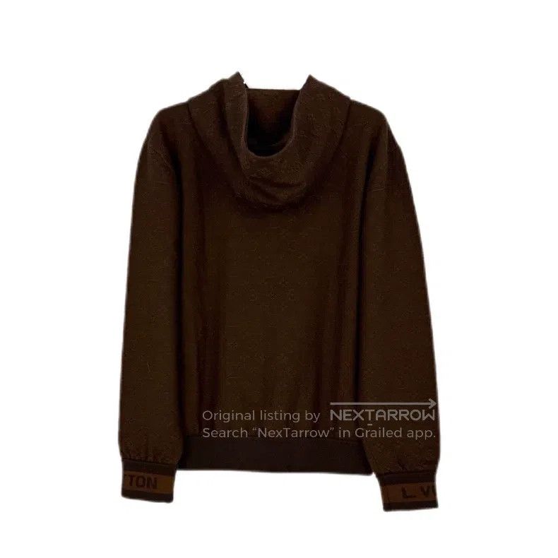 Louis Vuitton Louis Vuitton Brown wool hooded sweater with dark stripes Size US M / EU 48-50 / 2 - 2 Thumbnail
