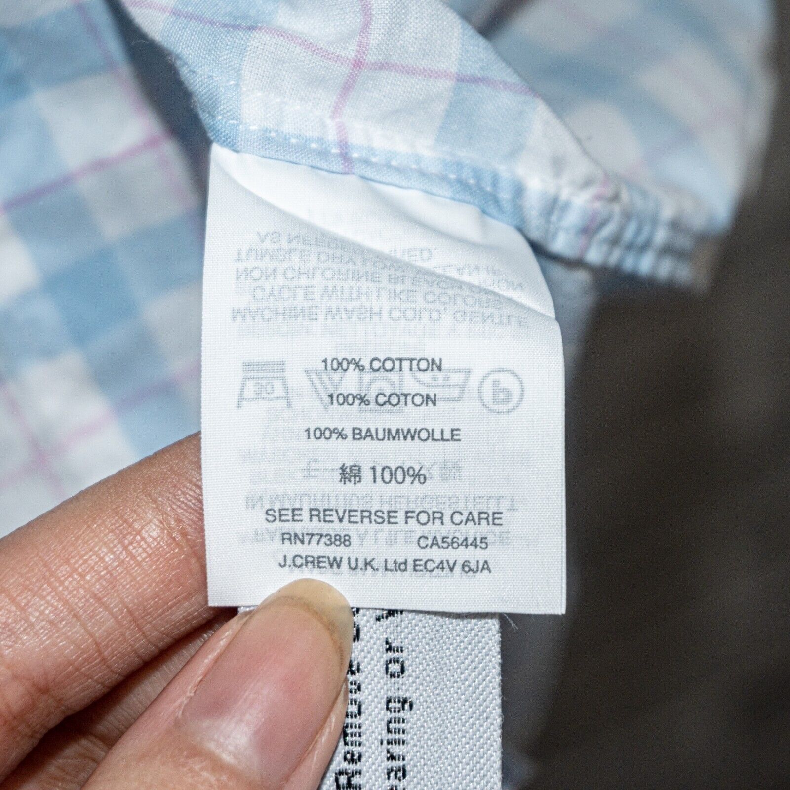 J.Crew J.Crew Men's Ludlow fit Button up Shirt in light blue check Size US XL / EU 56 / 4 - 6 Thumbnail