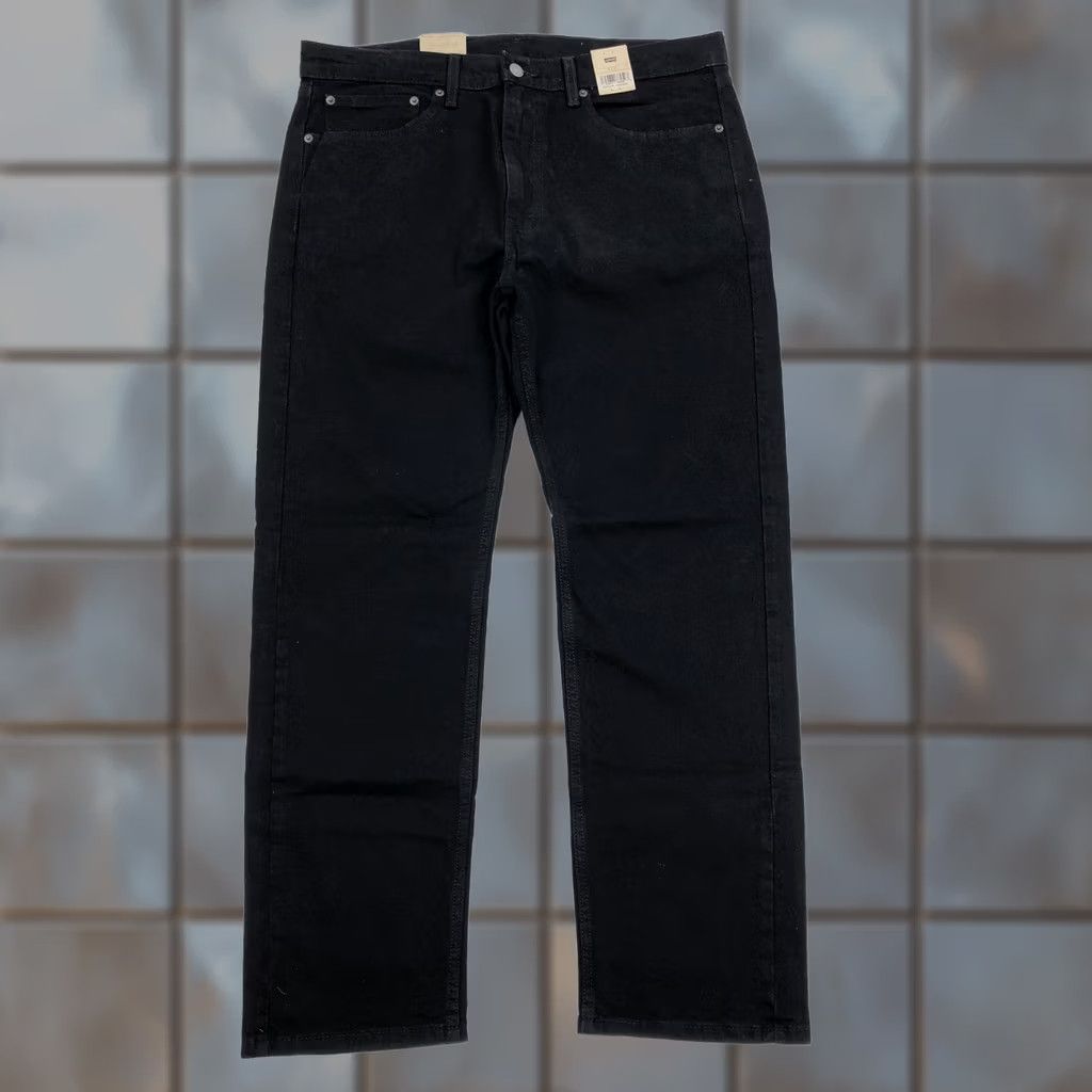 Levi's Levi's 505 Regular Fit Jeans 36x30 Black Denim Straight Leg Men NWT Size US 36 / EU 52 - 1 Thumbnail