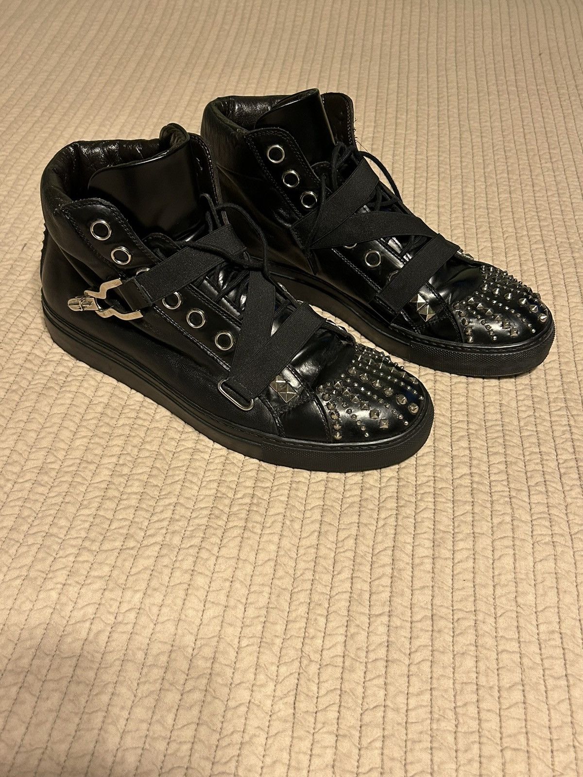 Paciotti 2007 Spiked Boxcalf Hi-tops Size US 10 / EU 43 - 16 Thumbnail