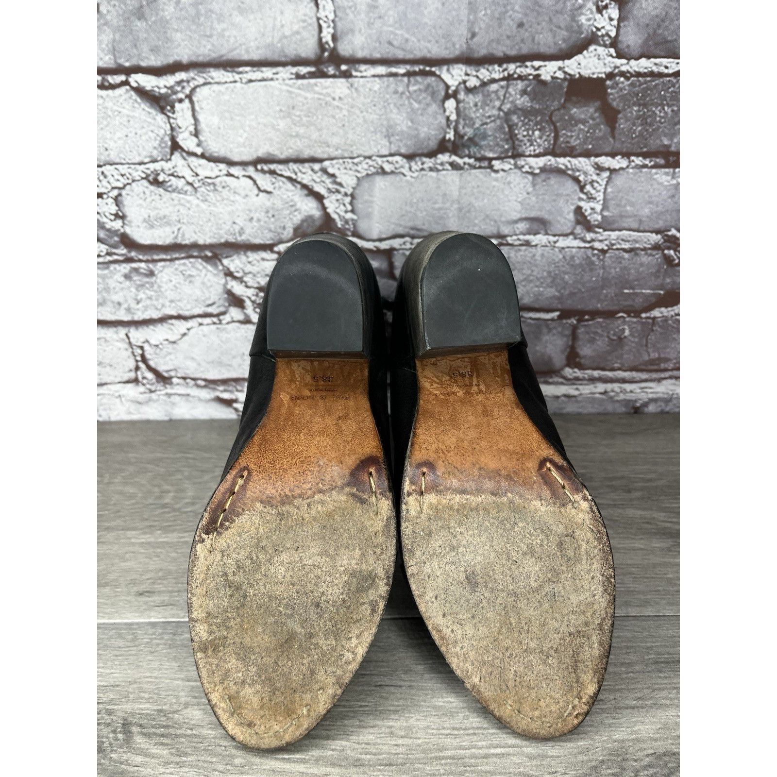 Rag & Bone Rag Bone Newbury Black Leather Stacked Heel Ankle Booties Wo Size US 8 / IT 38 - 19 Thumbnail