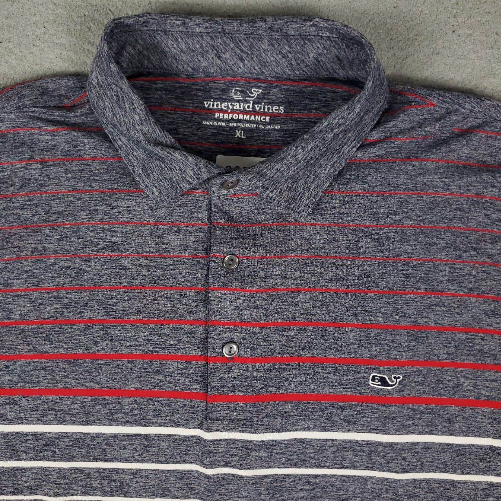 Vineyard Vines VINEYARD VINES Polo Shirt Mens XL BlueStripe Performance Fort Lauderdale Golf Shirt Size US XL / EU 56 / 4 - 2 Thumbnail