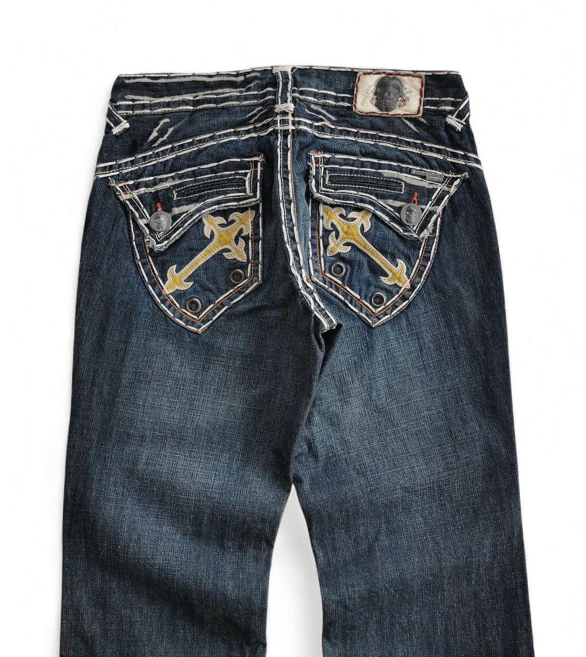 Other Flared Vintage Laguna Beach Big Stitch Denim Bootcut Jeans Size US 33 - 7 Thumbnail