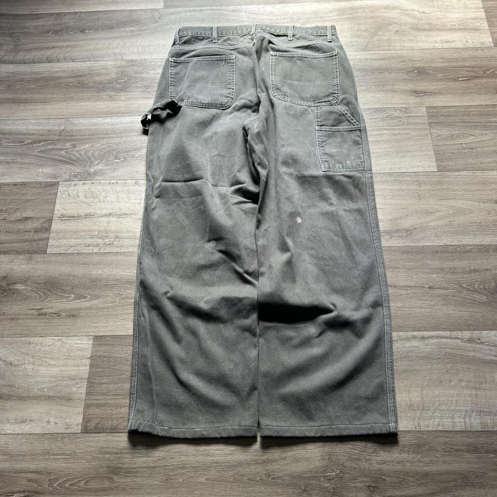 Gap Vintage y2k Moss Green Baggy Carpenter Gap Pants Jeans 38x34 Size US 34 / EU 50 - 1 Thumbnail