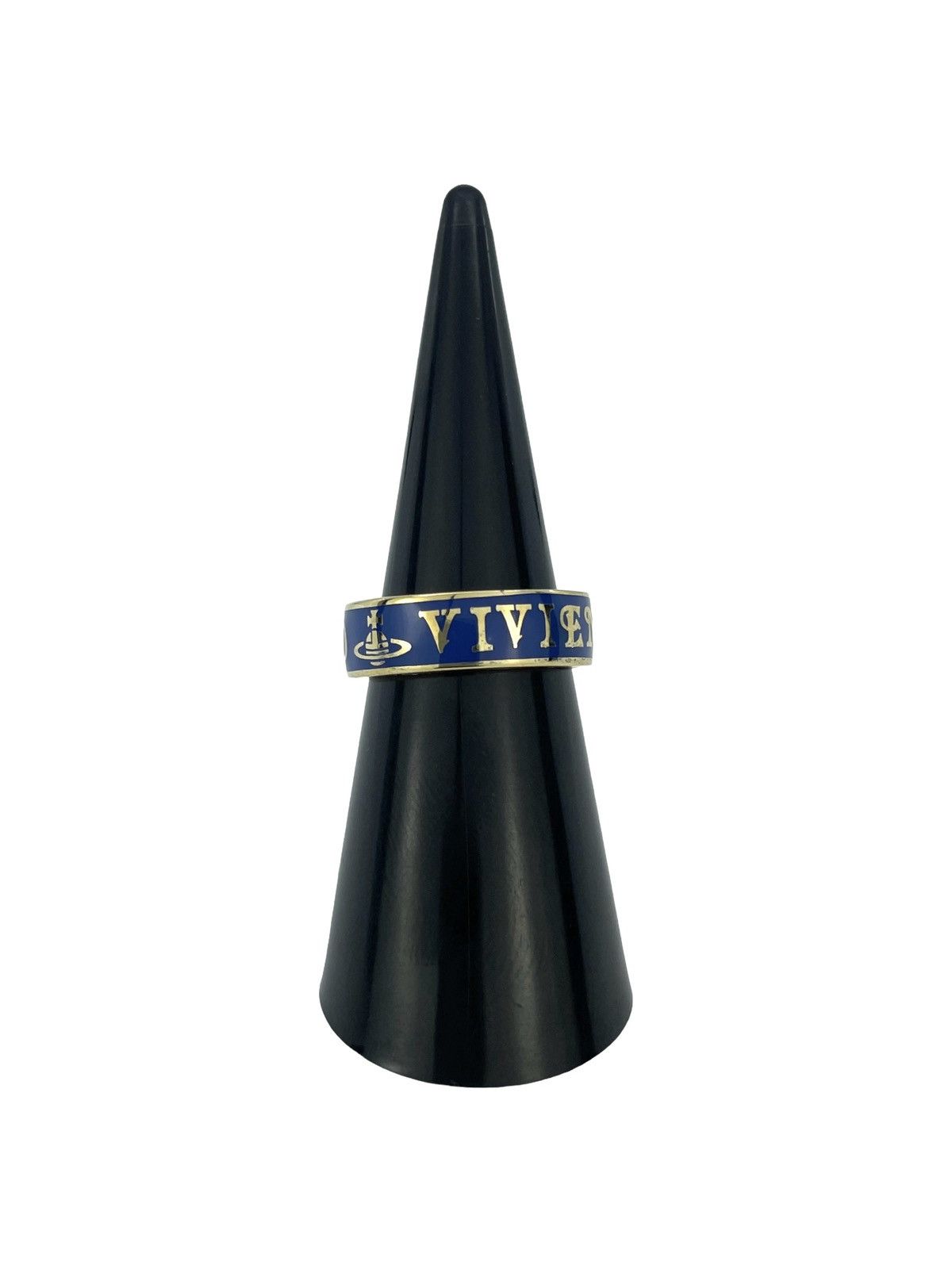 image of Vivienne Westwood Spell Out Orb Ring in Blue, Men's