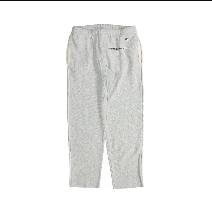 Off-White Off-White Logo Printed Gray Pants 0079 Size US 27 - 1 Thumbnail