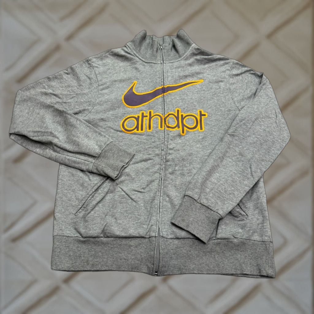 Nike Nike Athletic Dept Sweatshirt Men's 2XL Gray Full Zip Graphic Cotton Activewear Size US XXL / EU 58 / 5 - 1 Thumbnail