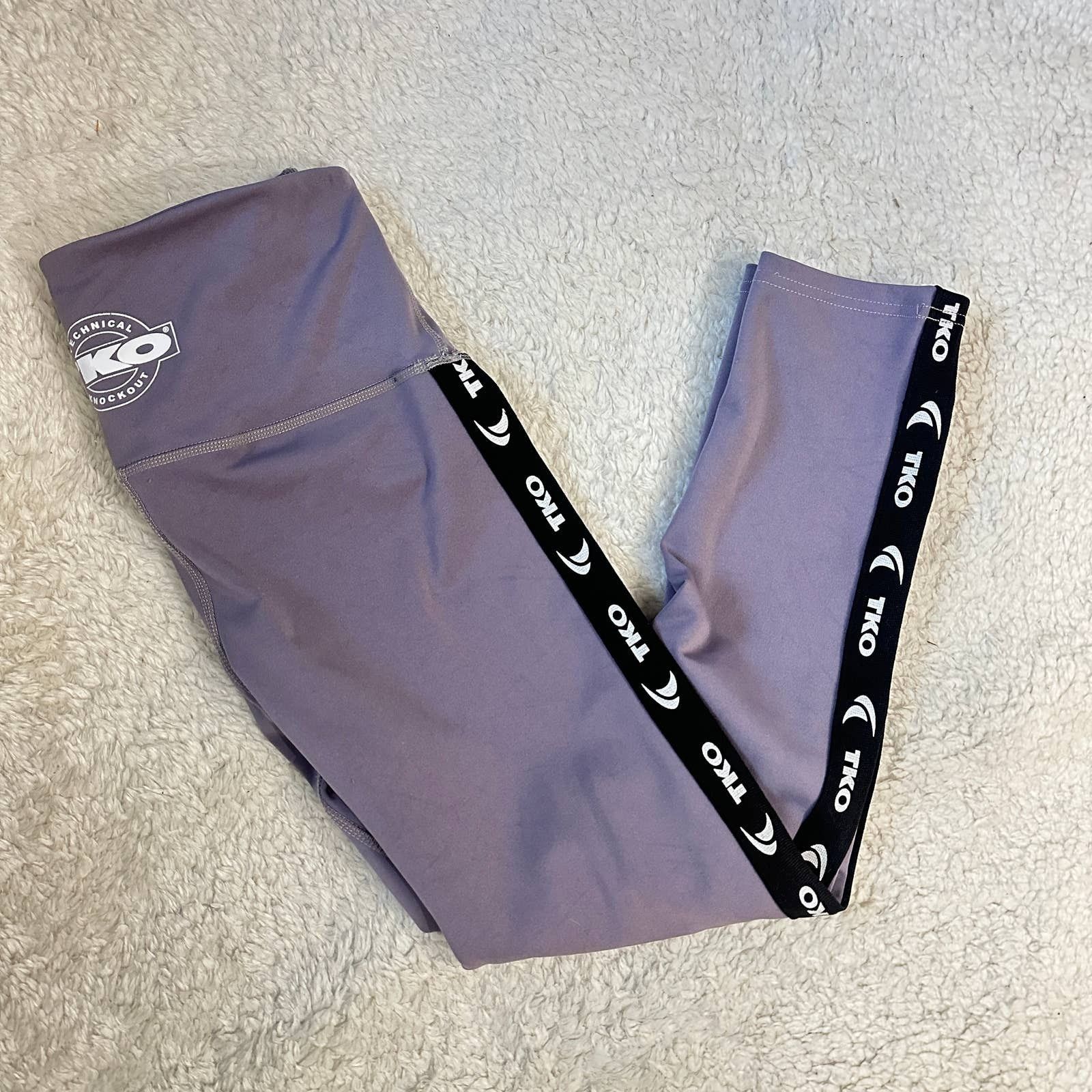 Other Technical Knockout TKO M Purple Leggings Tuxedo Stripe Size 26" / US 2 / IT 38 - 1 Thumbnail