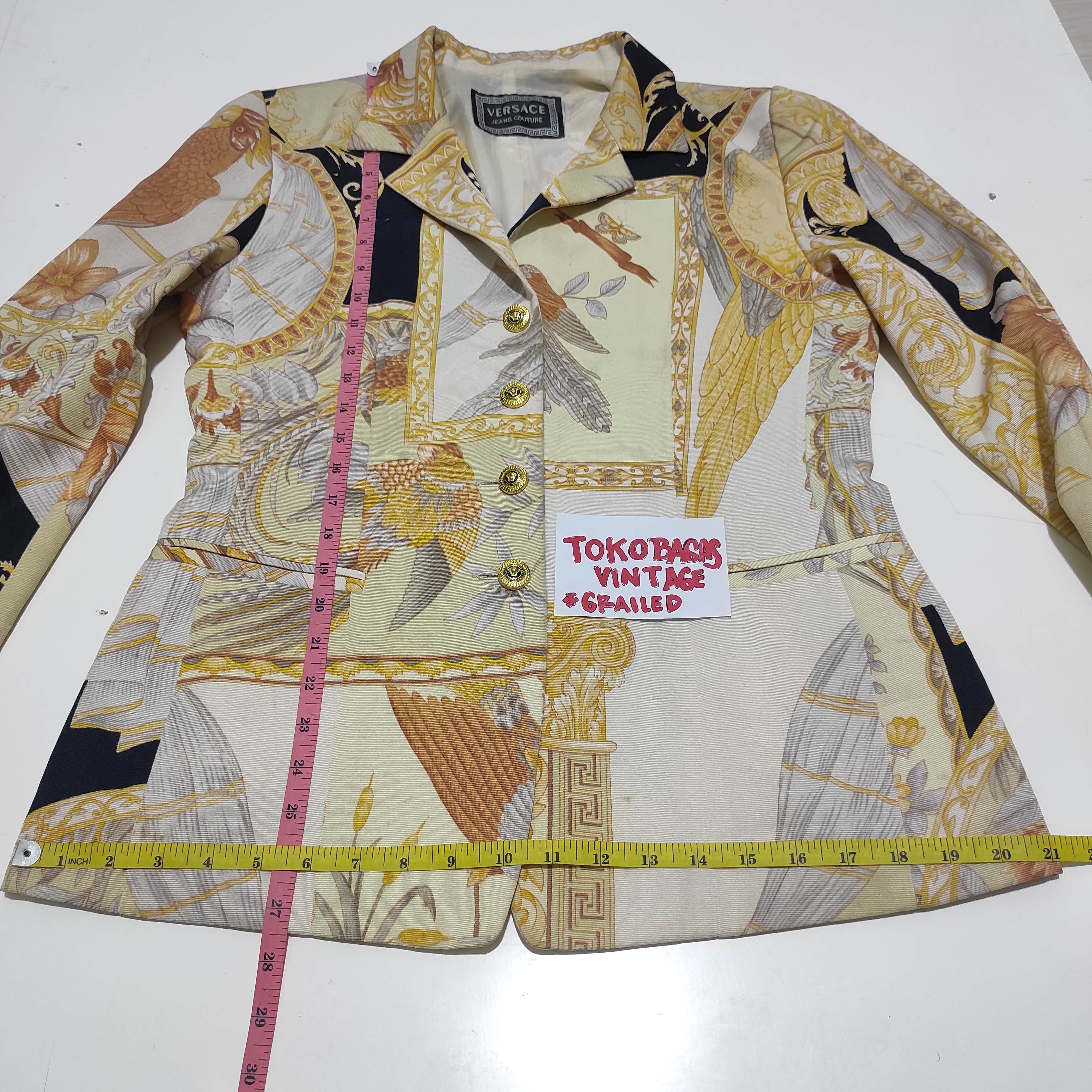 Versace Versace Jeans Couture Baroque print Blazer Jacket Size M / US 6-8 / IT 42-44 - 20 Thumbnail