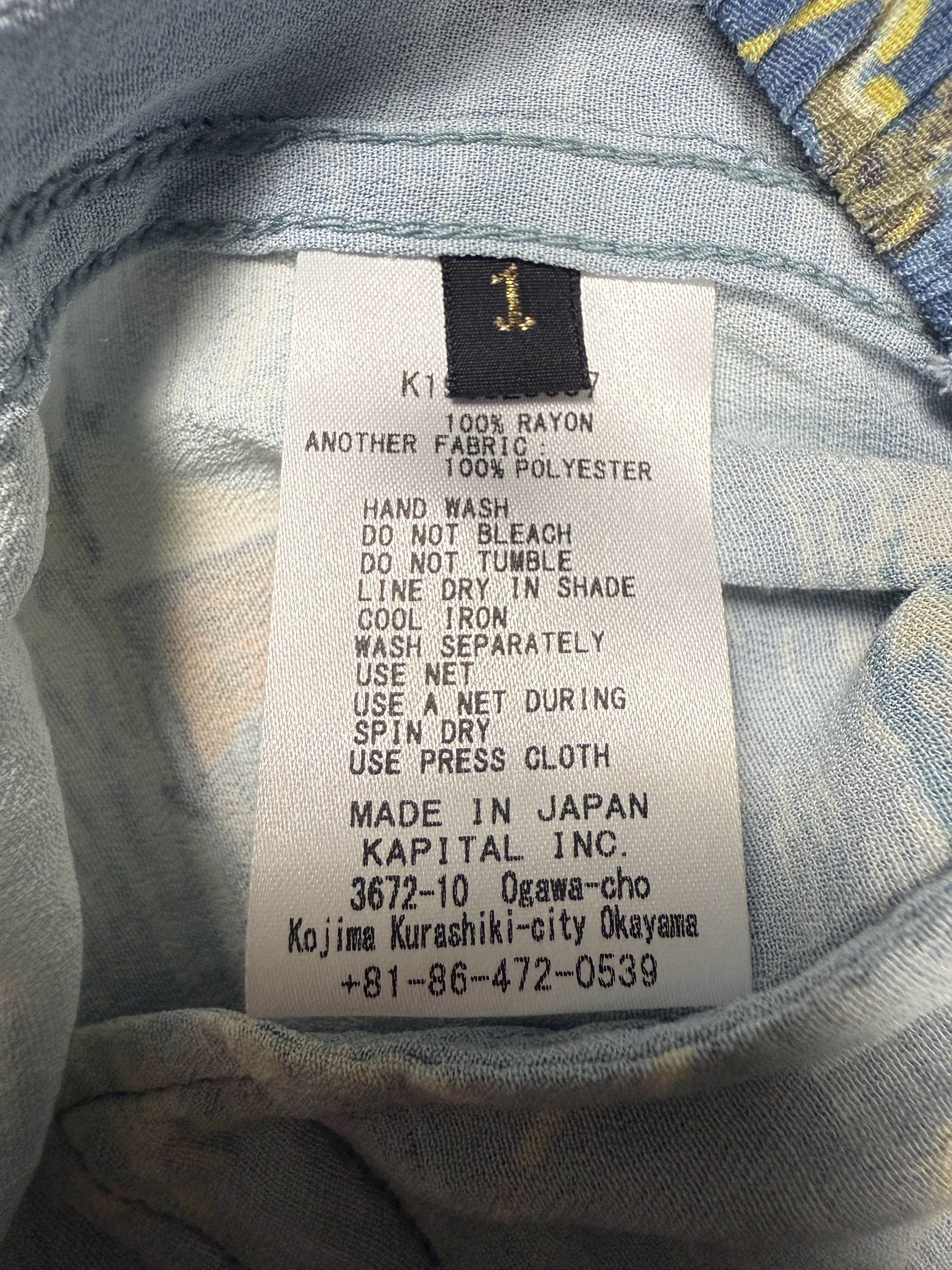 Kapital Kountry KAPITAL KOUNTRY KAMEHAMEHA RAYON DRIZZLER JACKET - BLUE Size S / US 4 / IT 40 - 6 Thumbnail