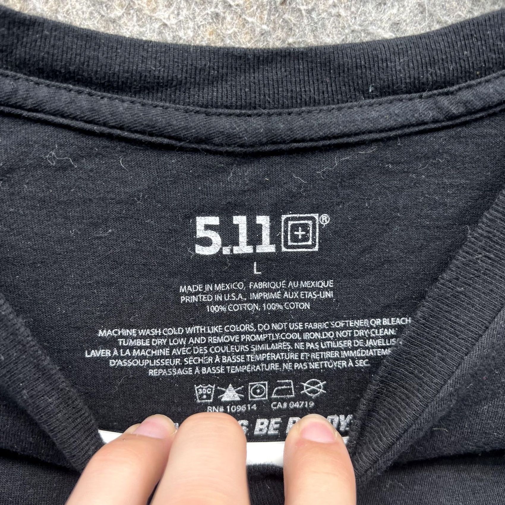 Vintage 5.11 Shirt Mens Large Black Graphic Tee Patriot Tactical Purpose Built Gear Logo Crew Neck Short Sleeve Modern Jersey Cotton Size US L / EU 52-54 / 3 - 4 Thumbnail