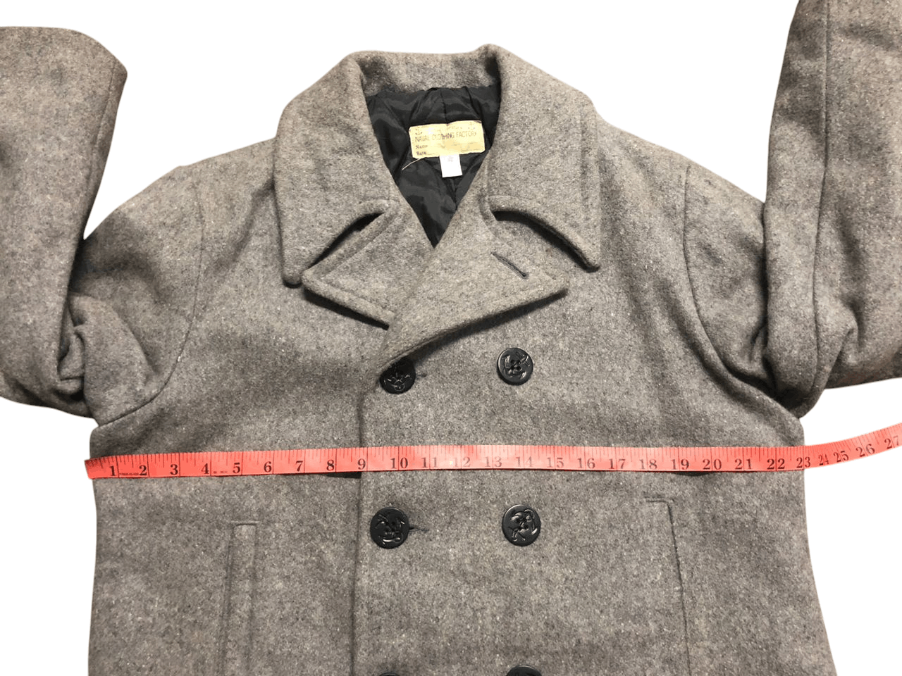 Naval Clothing Factory Vintage Naval Clothing Factory Pea Coat Wool Quilted Lined Size US M / EU 48-50 / 2 - 14 Thumbnail