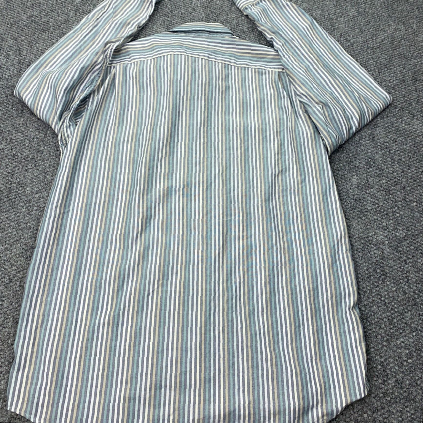 Lacoste Lacoste Shirt 42 Blue Striped Button-Down Long Sleeve with Pocket Mens, Cotton, Regular Fit, Classic 90s Style Size US XL / EU 56 / 4 - 7 Thumbnail